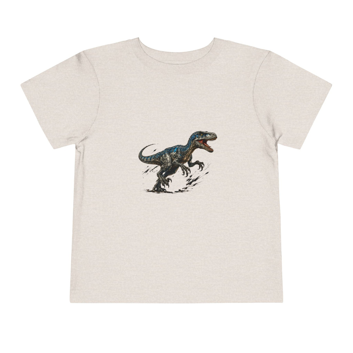 Toddler Tee — Running Velociraptor Dinosaur Graphic - Front Patch Kids Co.