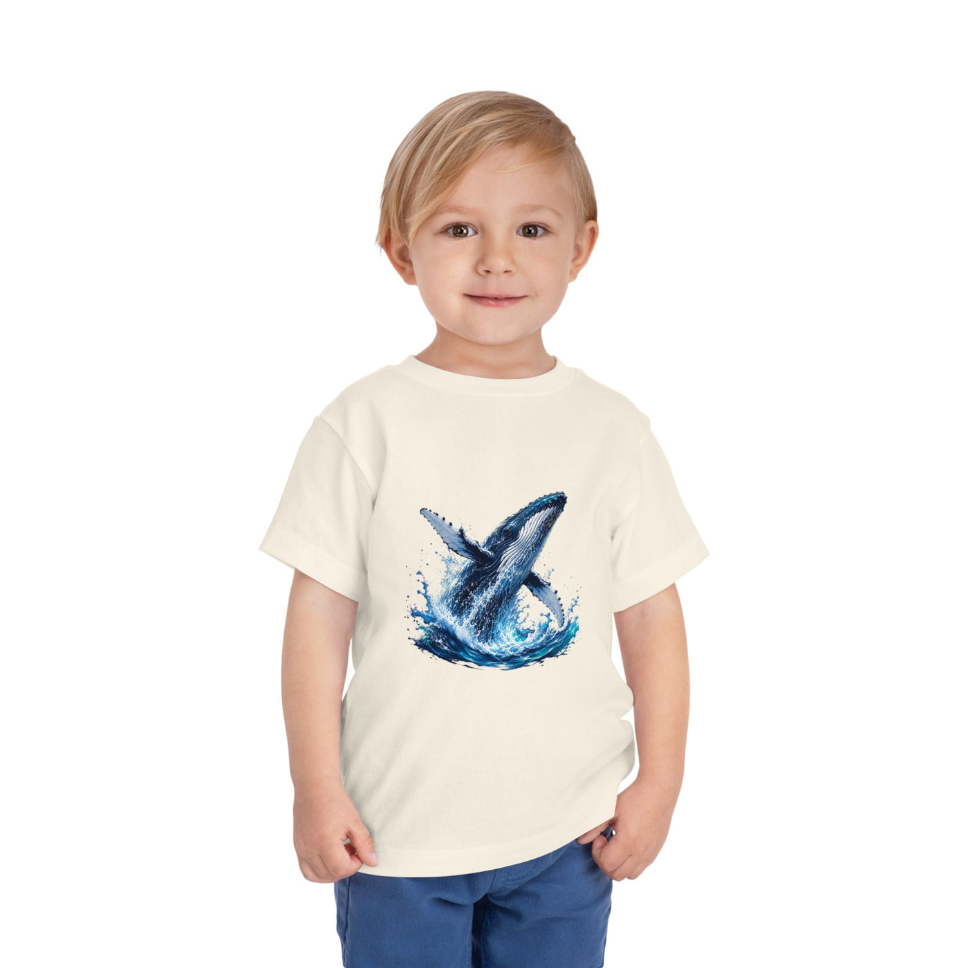 Toddler Tee — Watercolor Breaching Whale Graphic - Front Patch Kids Co.