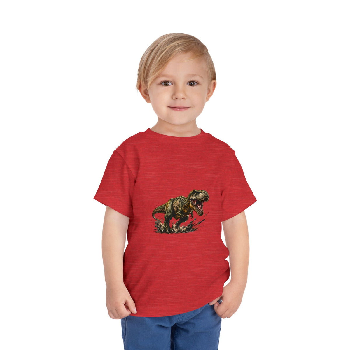 Toddler T‑Shirt — Roaring T‑Rex Dinosaur Graphic Tee for Kids - Front Patch Kids Co.