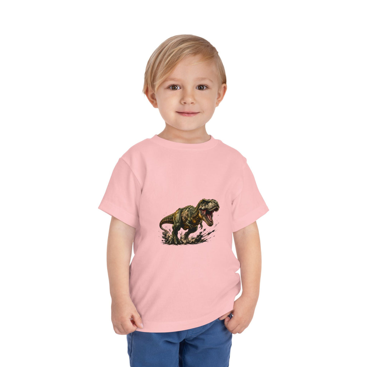 Toddler T‑Shirt — Roaring T‑Rex Dinosaur Graphic Tee for Kids - Front Patch Kids Co.