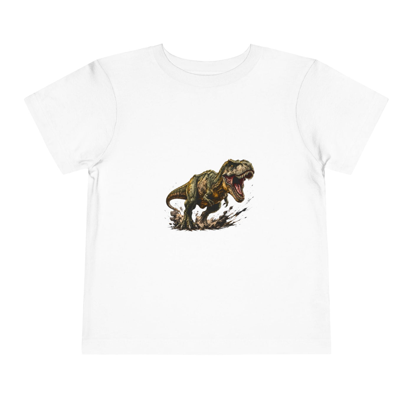 Toddler T‑Shirt — Roaring T‑Rex Dinosaur Graphic Tee for Kids - Front Patch Kids Co.