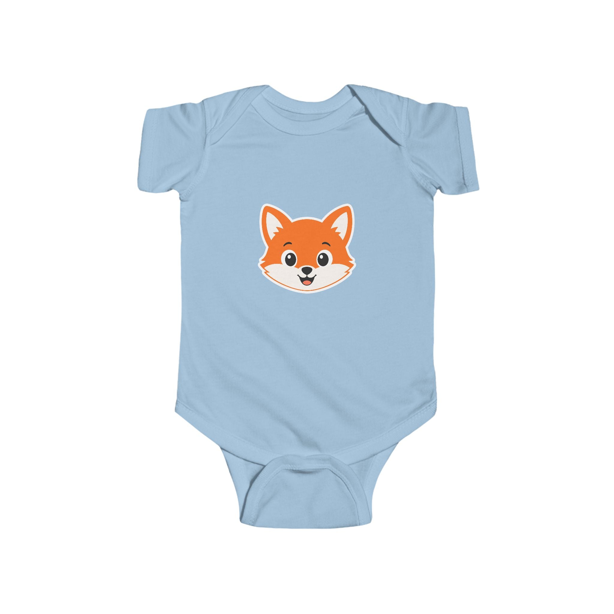 Cute Fox Baby Bodysuit — Infant Onesie with Adorable Fox Face