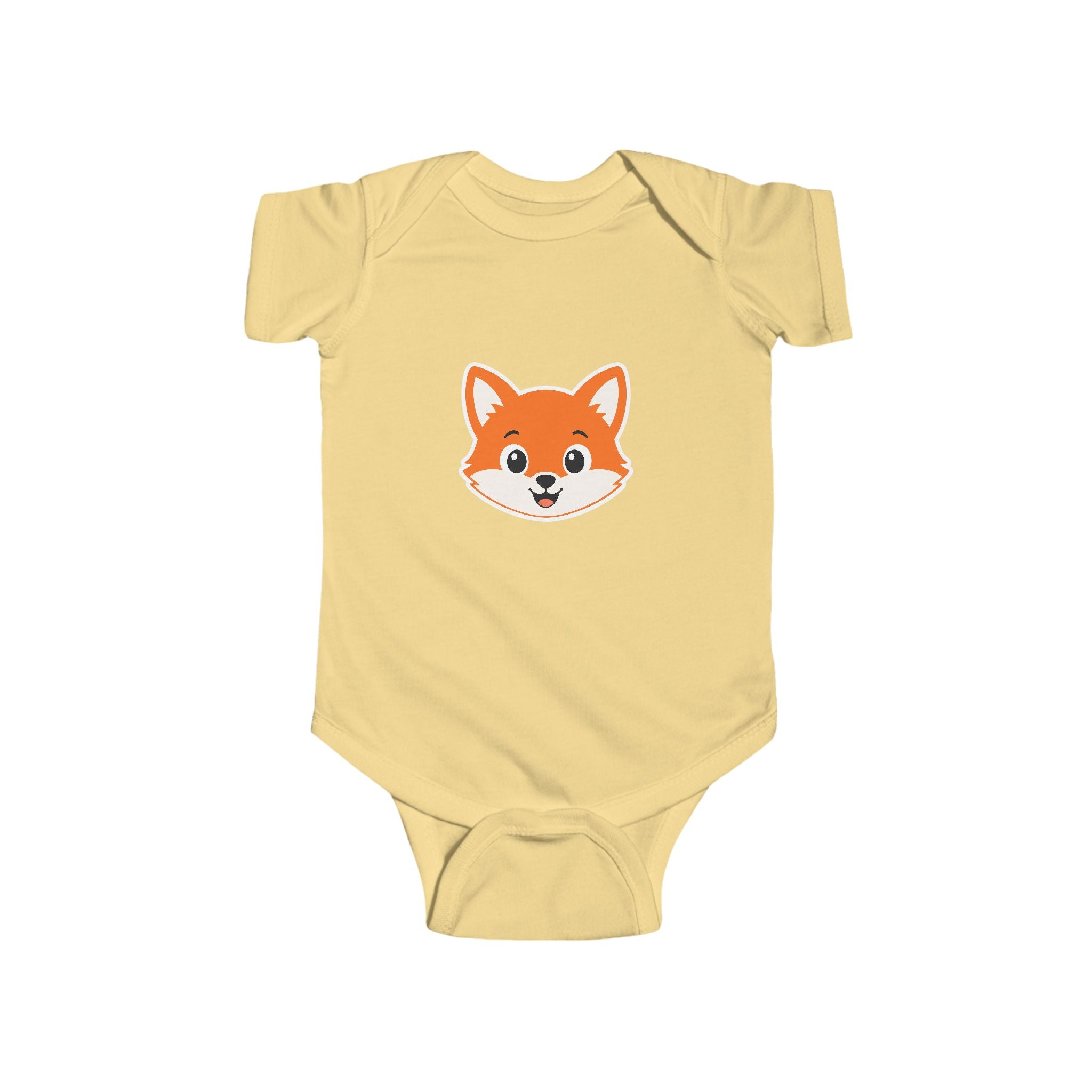 Cute Fox Baby Bodysuit — Infant Onesie with Adorable Fox Face