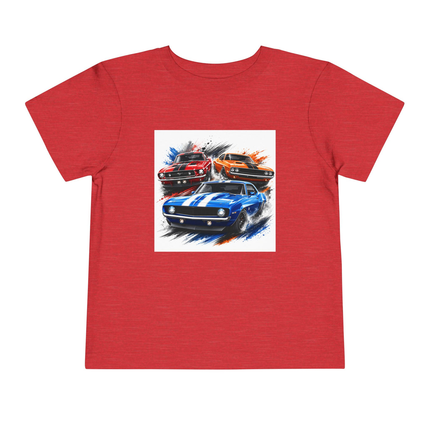 Toddler Tee — Classic Muscle Cars Race Graphic