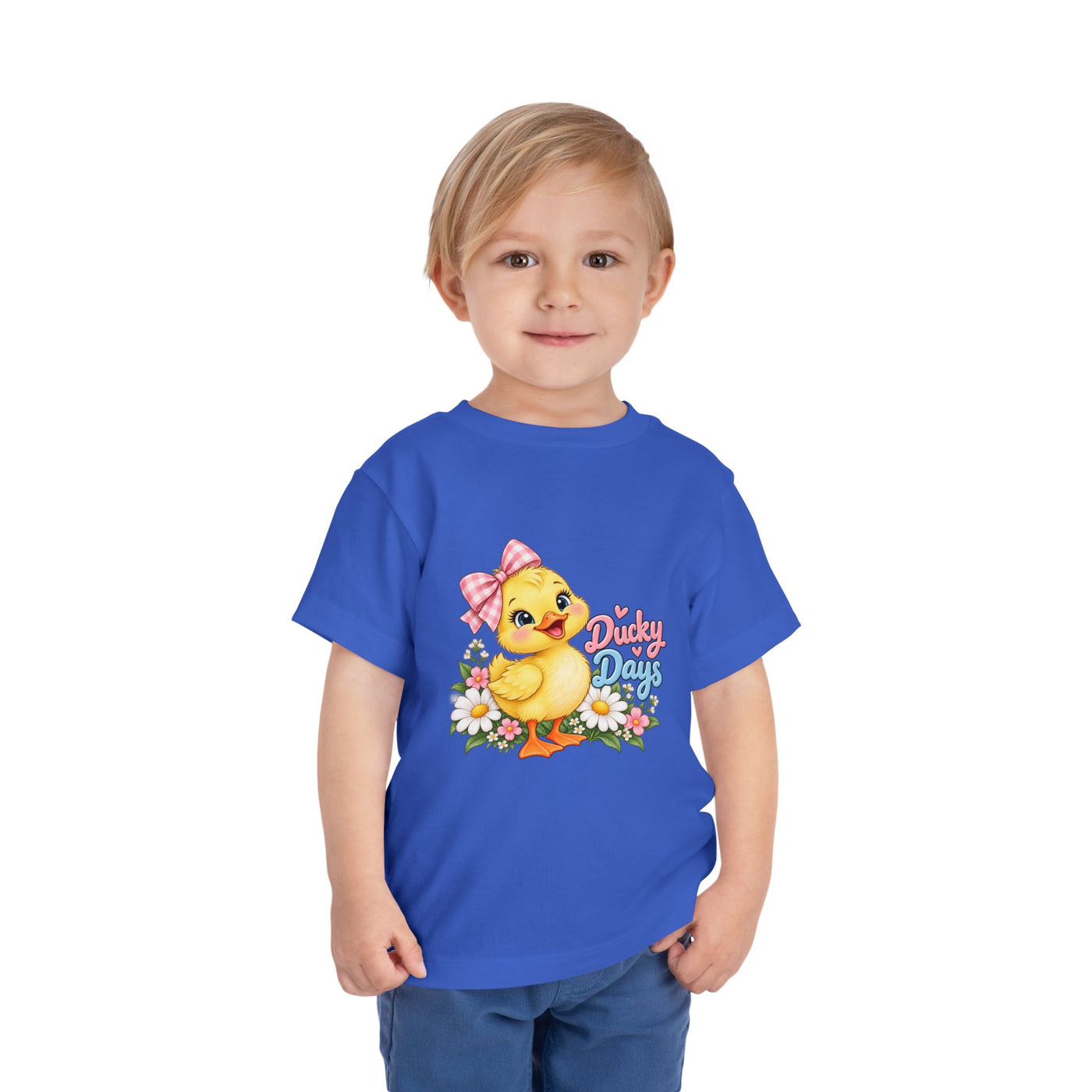 Toddler Tee — "Ducky Days" Cute Duckling Floral Baby Shirt