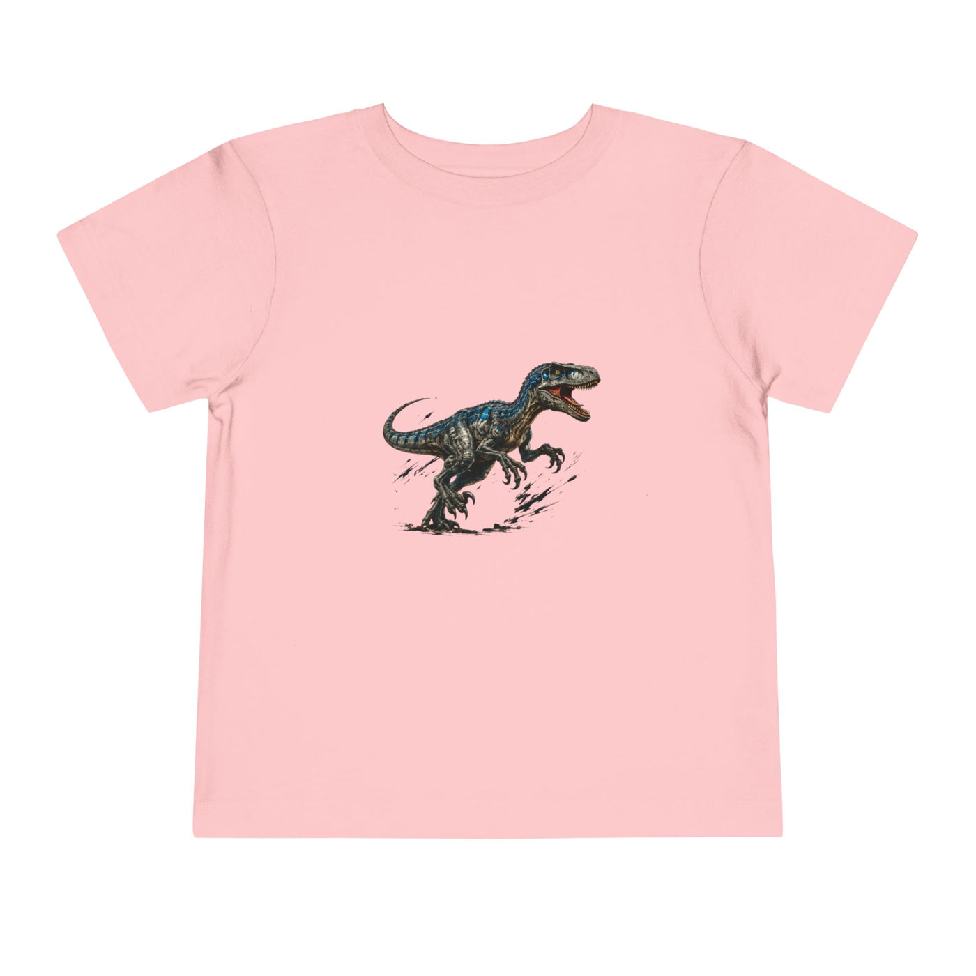 Toddler Tee — Running Velociraptor Dinosaur Graphic