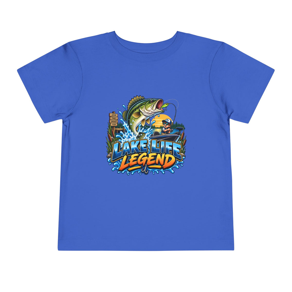 Toddler Tee — "Lake Life Legend" Fishing Graphic for Kids