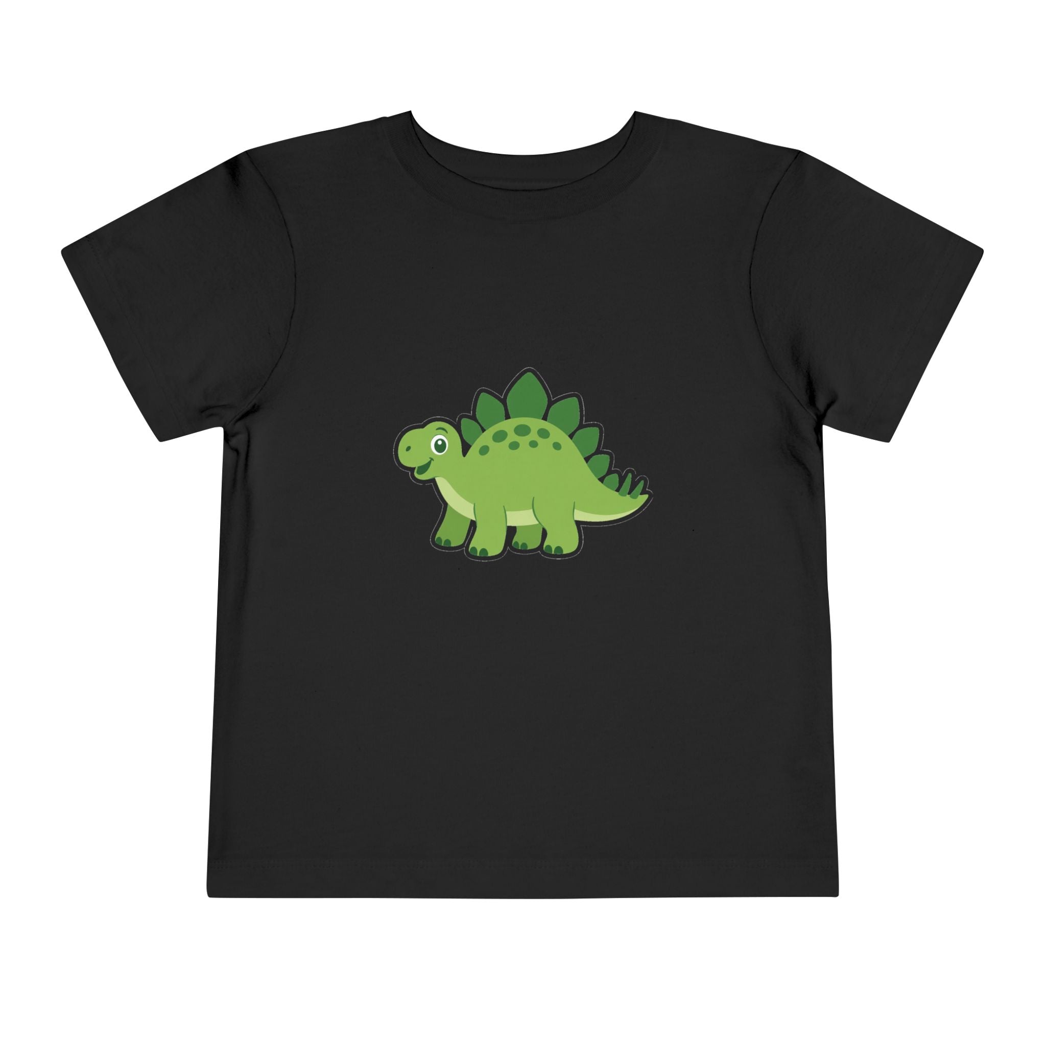 Cute Green Stegosaurus Toddler Tee – Dinosaur Short Sleeve Shirt for Kids