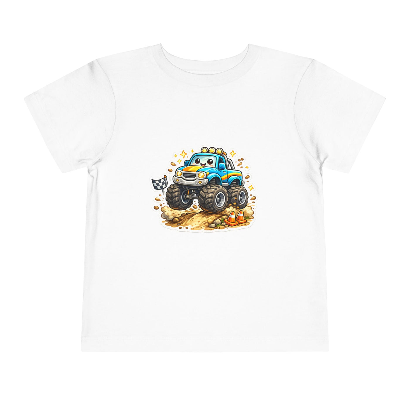 Toddler Monster Truck Tee – Cute Blue Off-Road Car Shirt for Kids