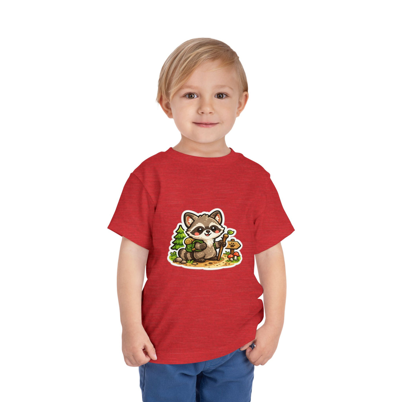 Toddler Tee — Cute Forest Raccoon Kids Shirt