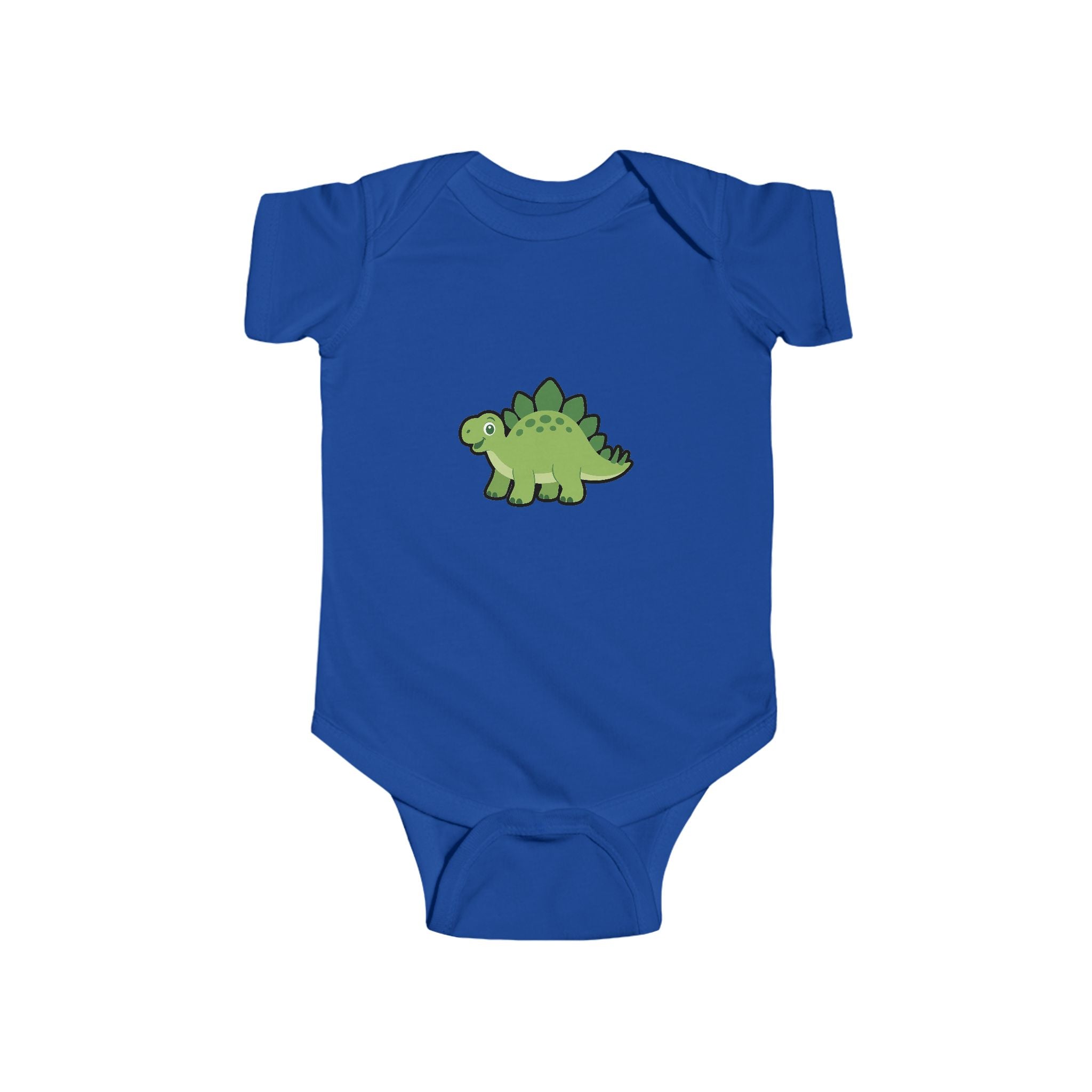 Baby Bodysuit — Cute Green Stegosaurus Dinosaur Infant Onesie