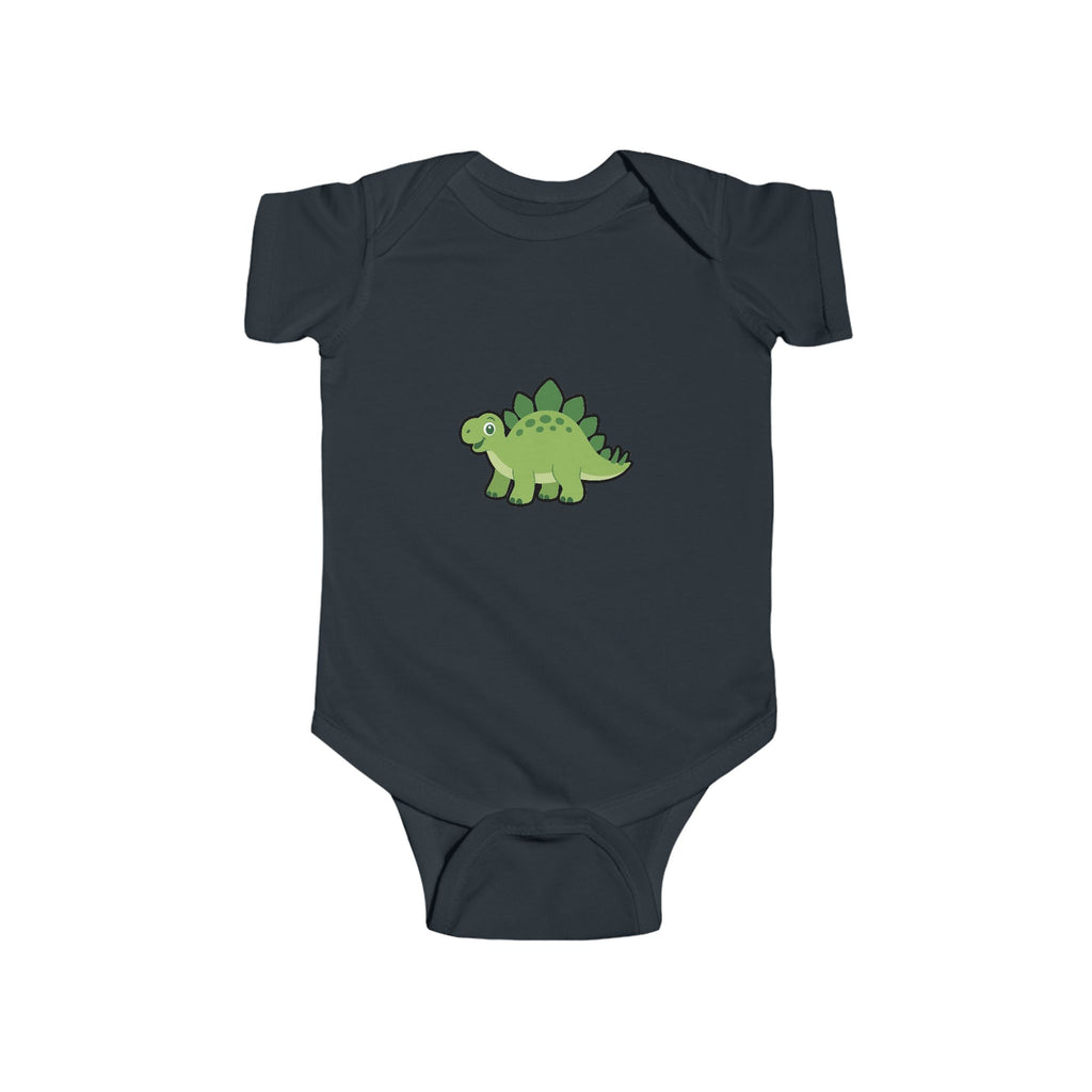 Baby Bodysuit — Cute Green Stegosaurus Dinosaur Infant Onesie