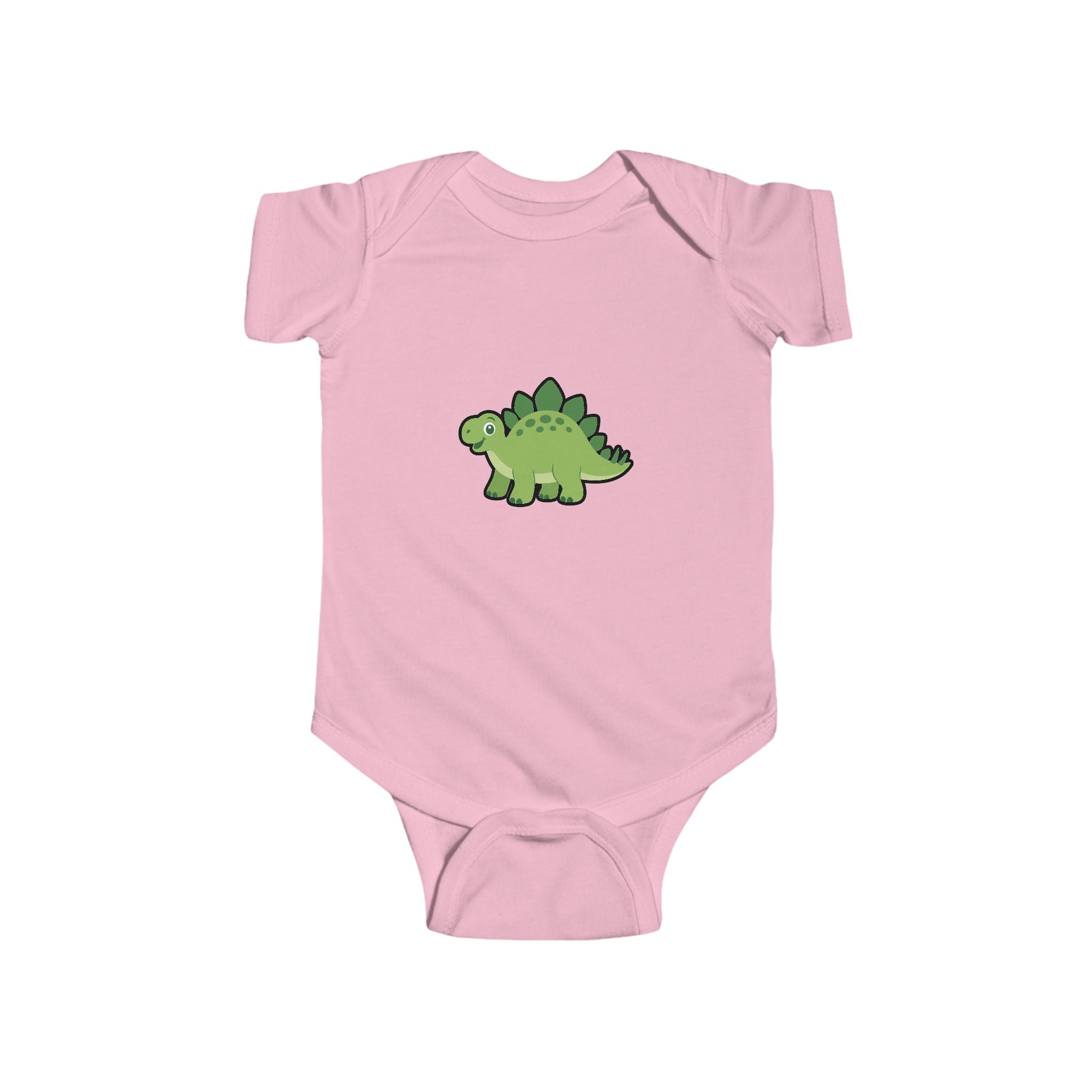 Baby Bodysuit — Cute Green Stegosaurus Dinosaur Infant Onesie