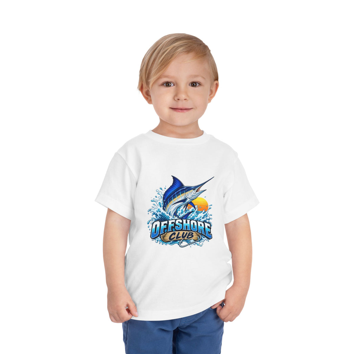 Toddler Tee — "Offshore Club" Marlin Surf & Sunset Kids Shirt