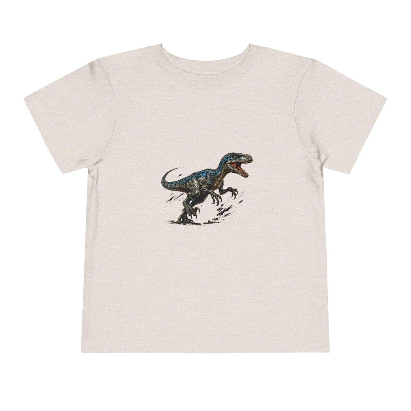 Toddler Tee — Running Velociraptor Dinosaur Graphic