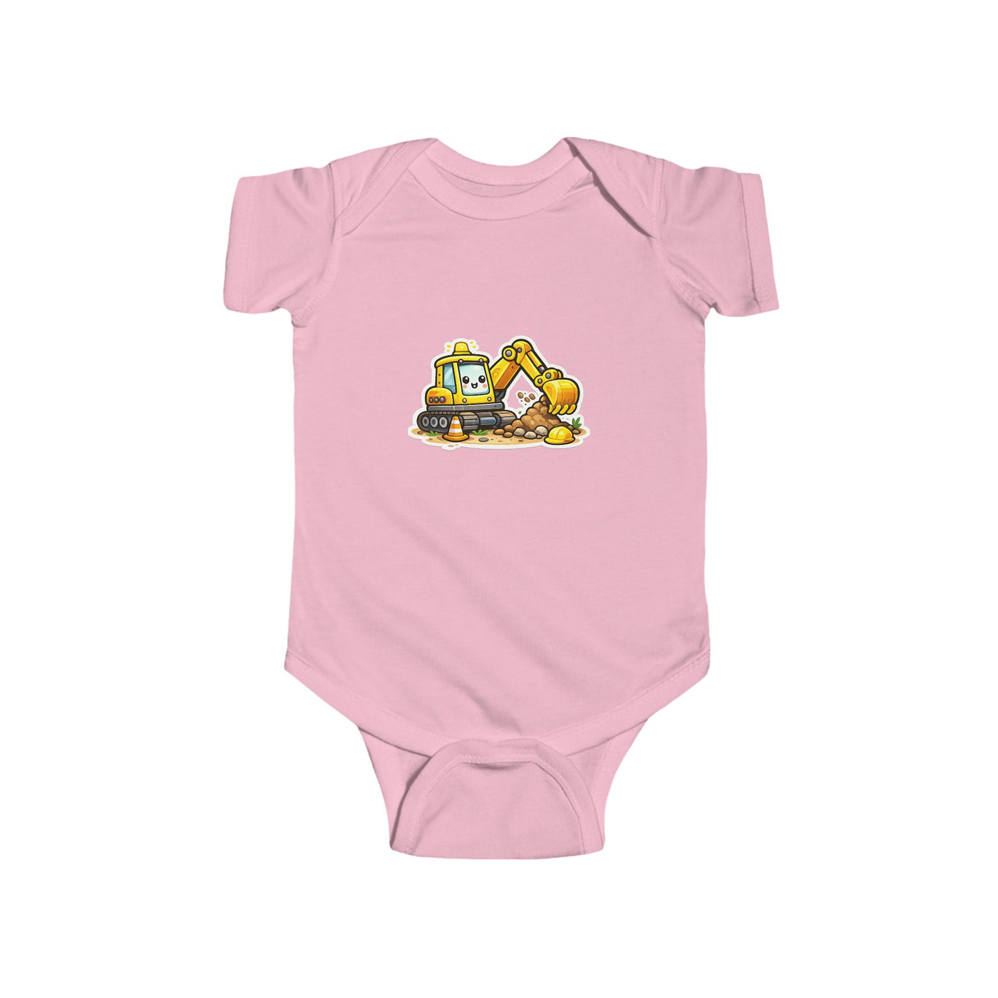Baby Excavator Bodysuit — Cute Construction Truck Infant Onesie