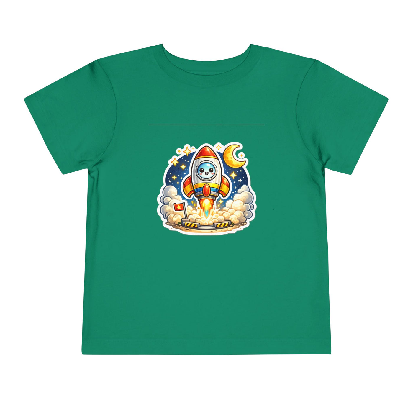 Toddler Tee — Cute Rocket Astronaut Launch Graphic