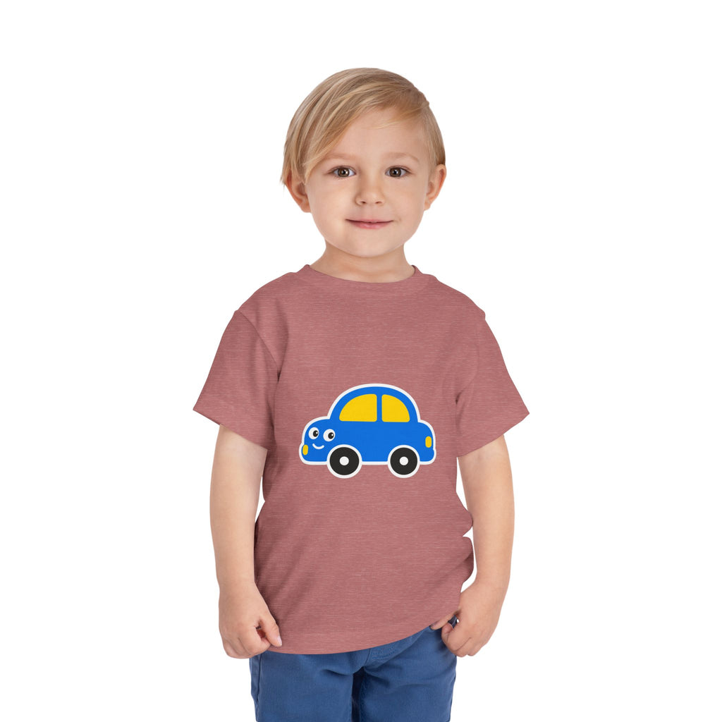Toddler Tee — Cute Blue Cartoon Car Graphic