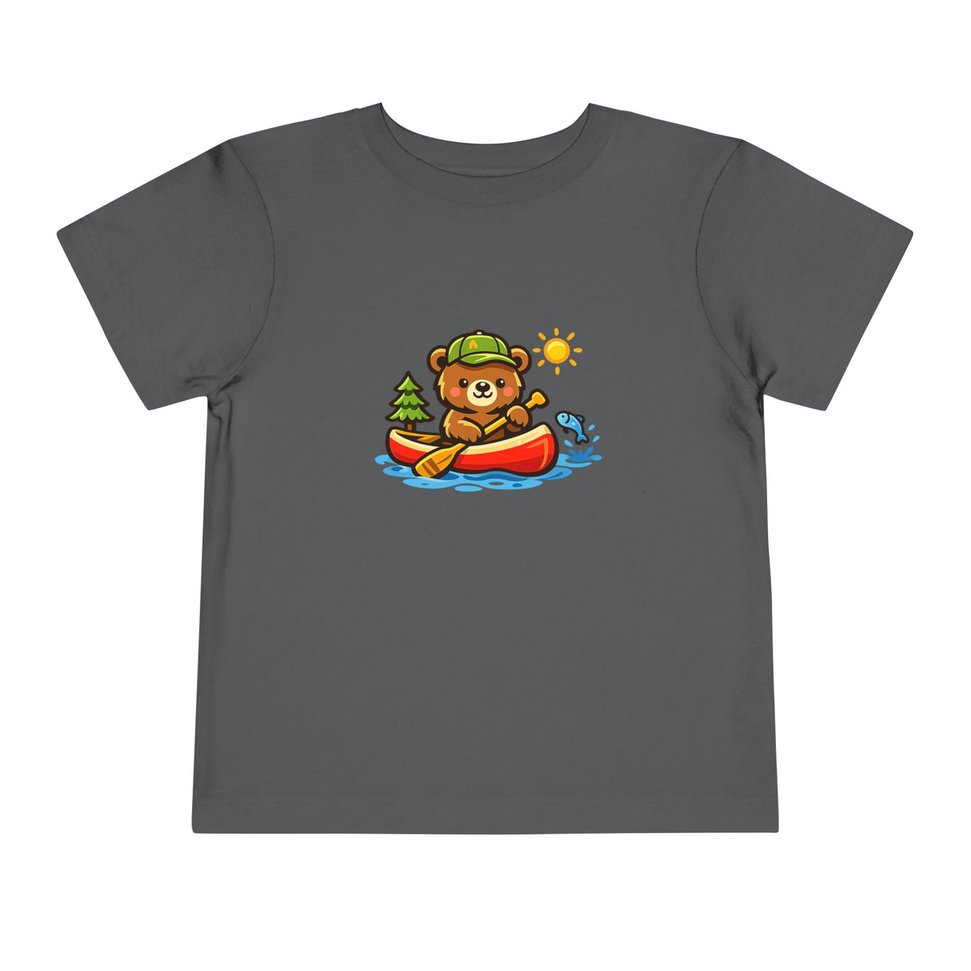 Toddler Tee — Cute Bear Canoeing Graphic Shirt | Kids Outdoor Adventure Top