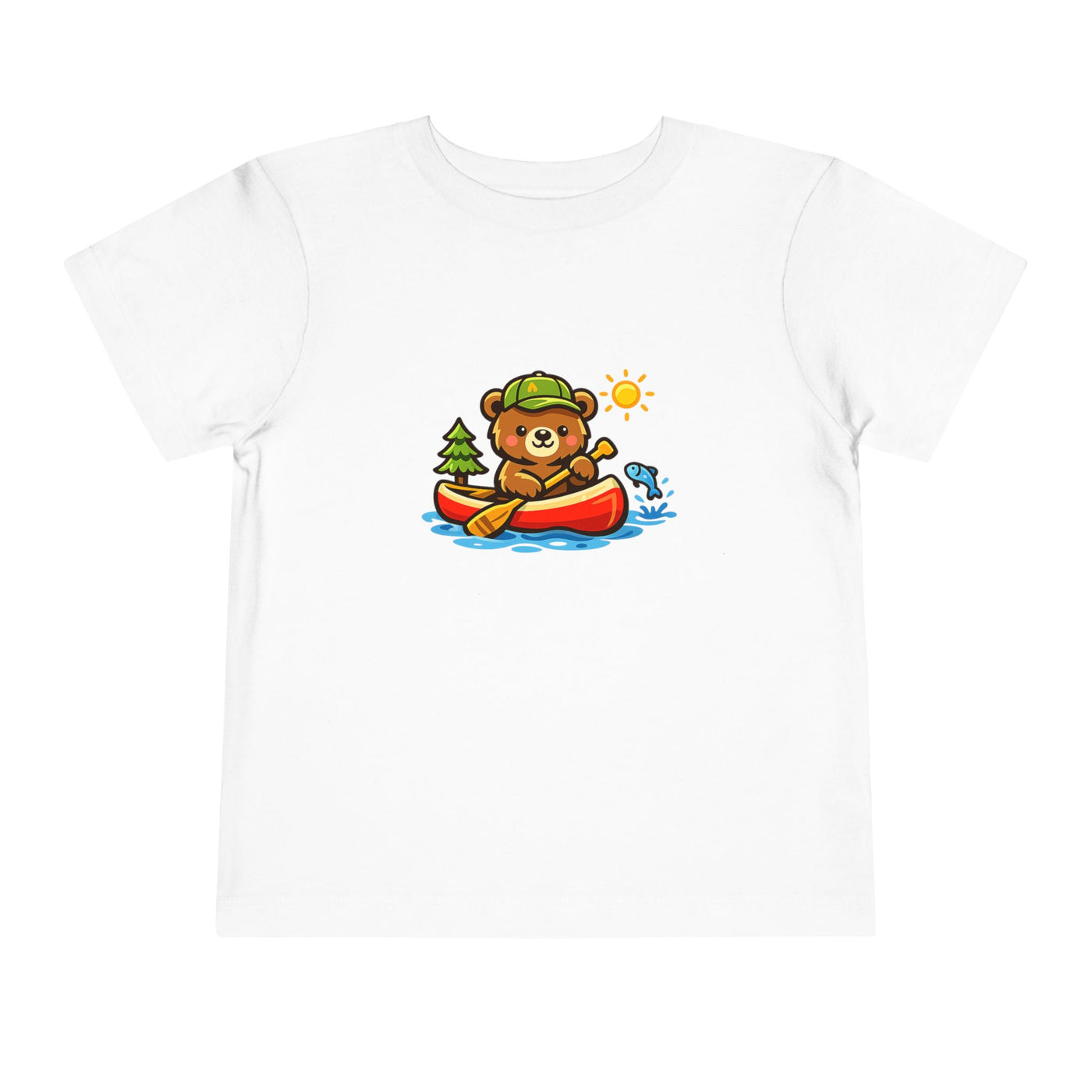 Toddler Tee — Cute Bear Canoeing Graphic Shirt | Kids Outdoor Adventure Top
