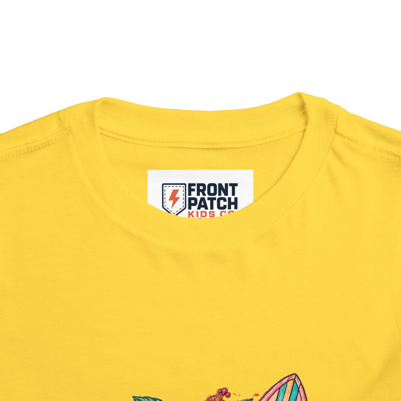 Toddler Tee — "Saltwater Girl" Surf & Hibiscus Beach Graphic