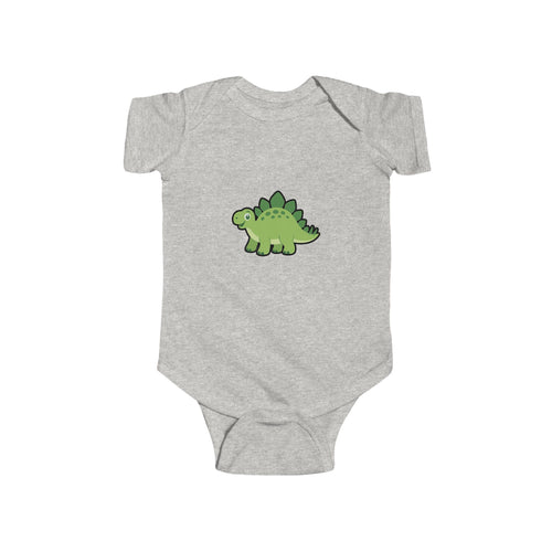 Baby Bodysuit — Cute Green Stegosaurus Dinosaur Infant Onesie