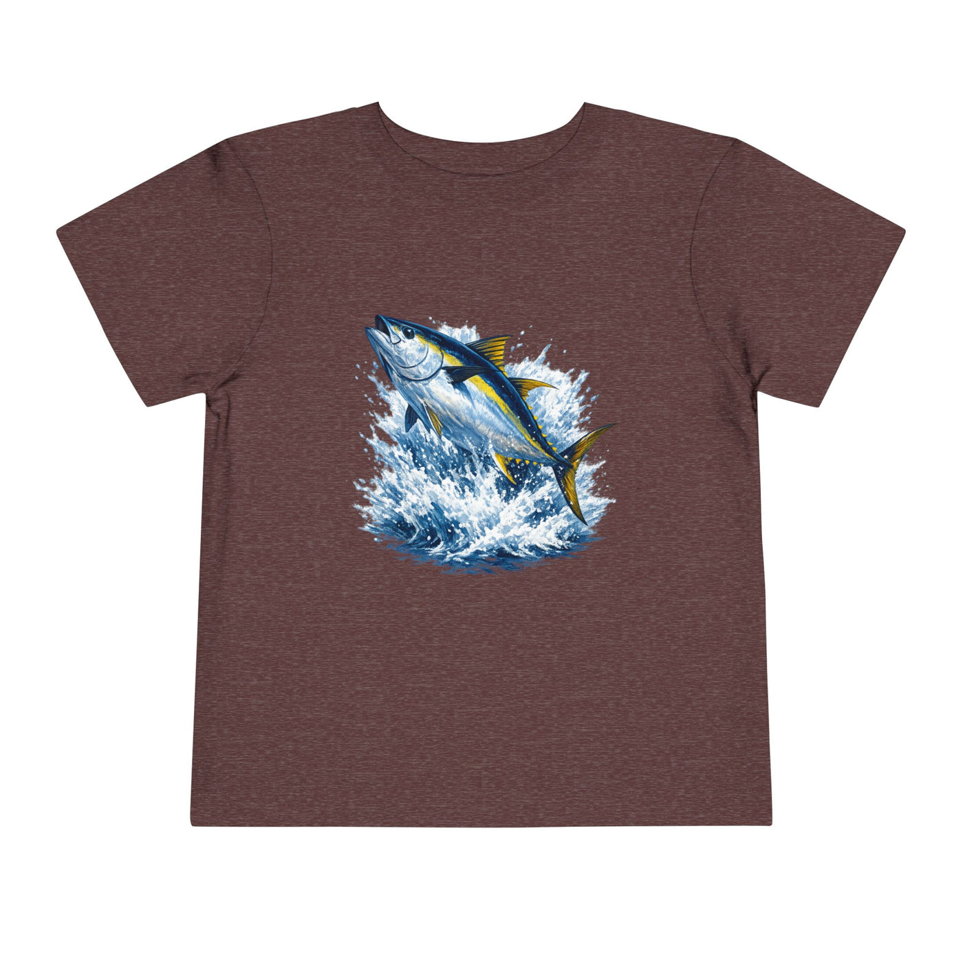 Toddler Tee — Leaping Yellowfin Tuna Splash Graphic