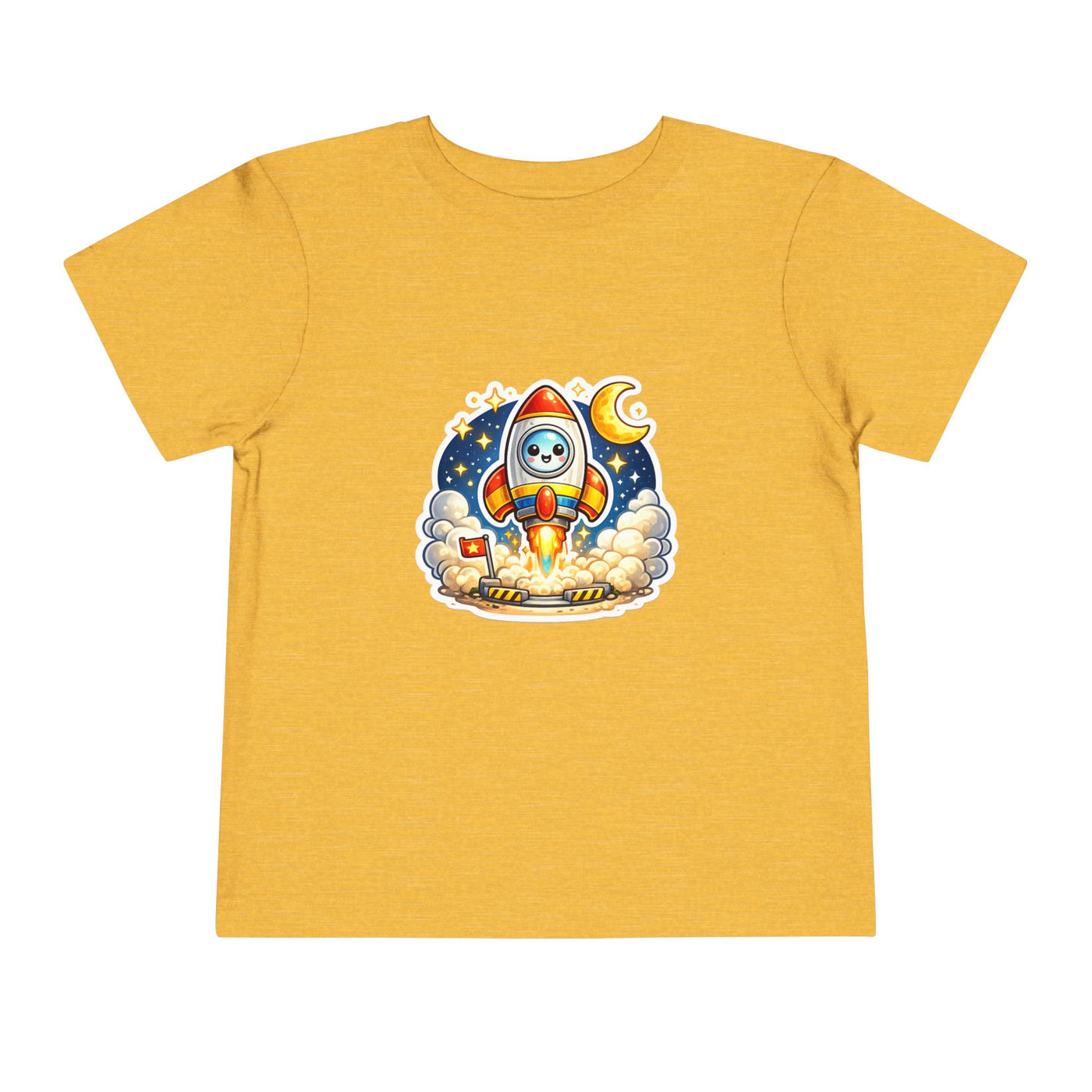 Toddler Tee — Cute Rocket Astronaut Launch Graphic
