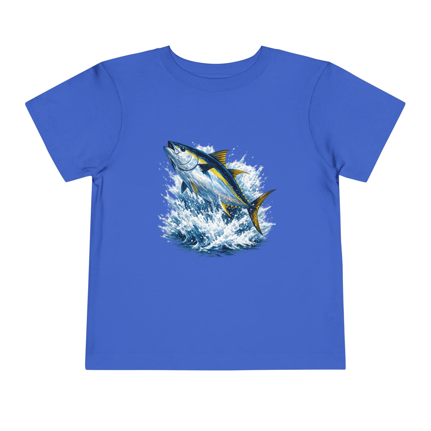 Toddler Tee — Leaping Yellowfin Tuna Splash Graphic