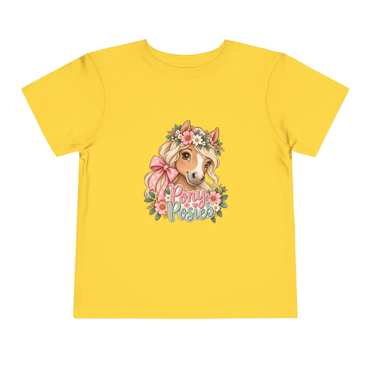 Toddler Tee — Floral Corgi "Pony Posse" Cute Dog Graphic