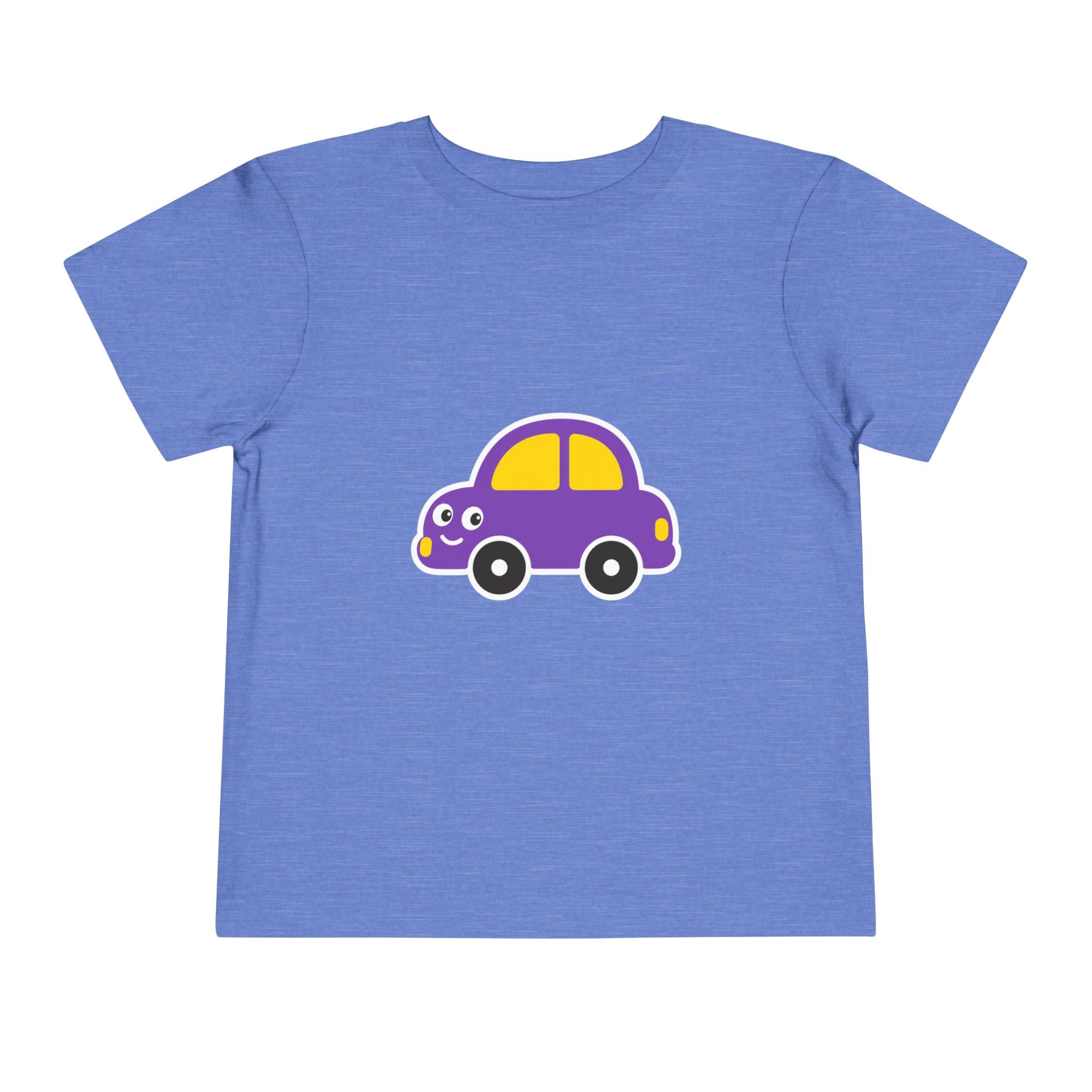 Toddler Tee — Cute Purple Cartoon Car Shirt for Kids