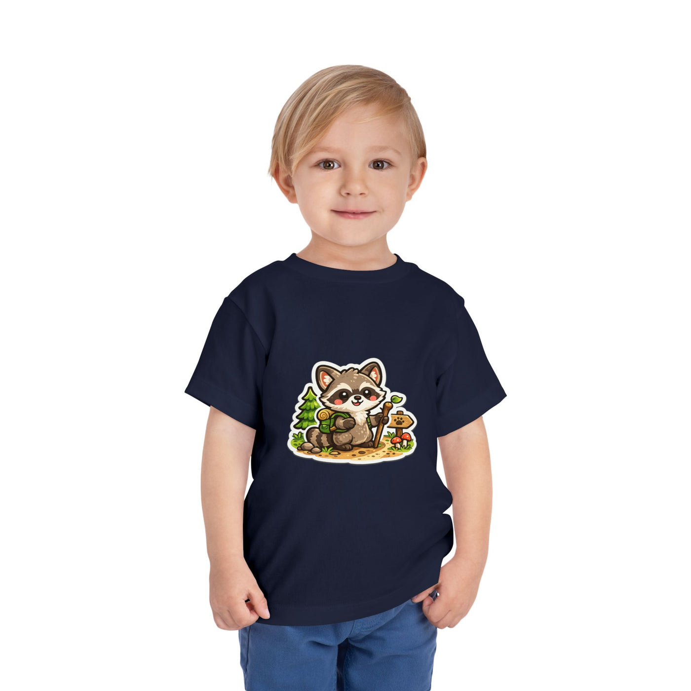 Toddler Tee — Cute Forest Raccoon Kids Shirt