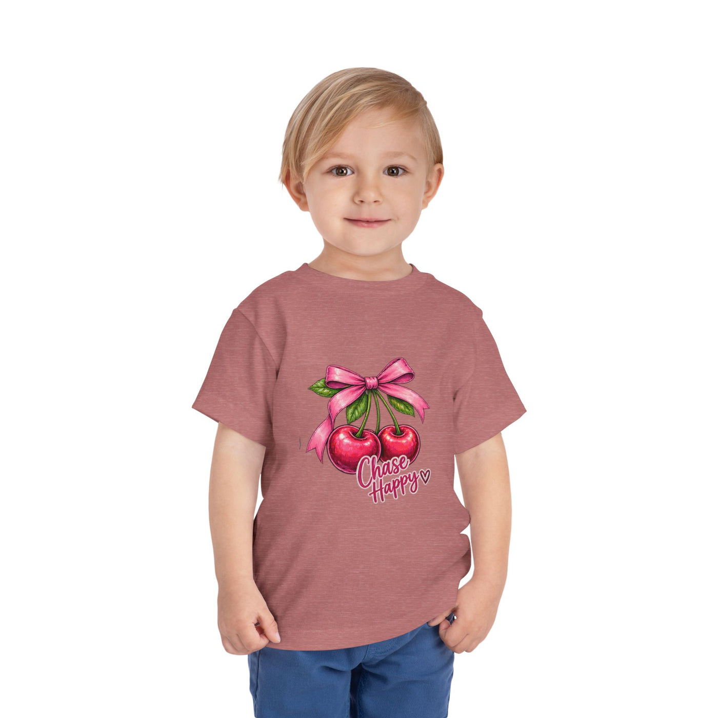 Toddler Tee - "Chase Happy" Cherries Graphic