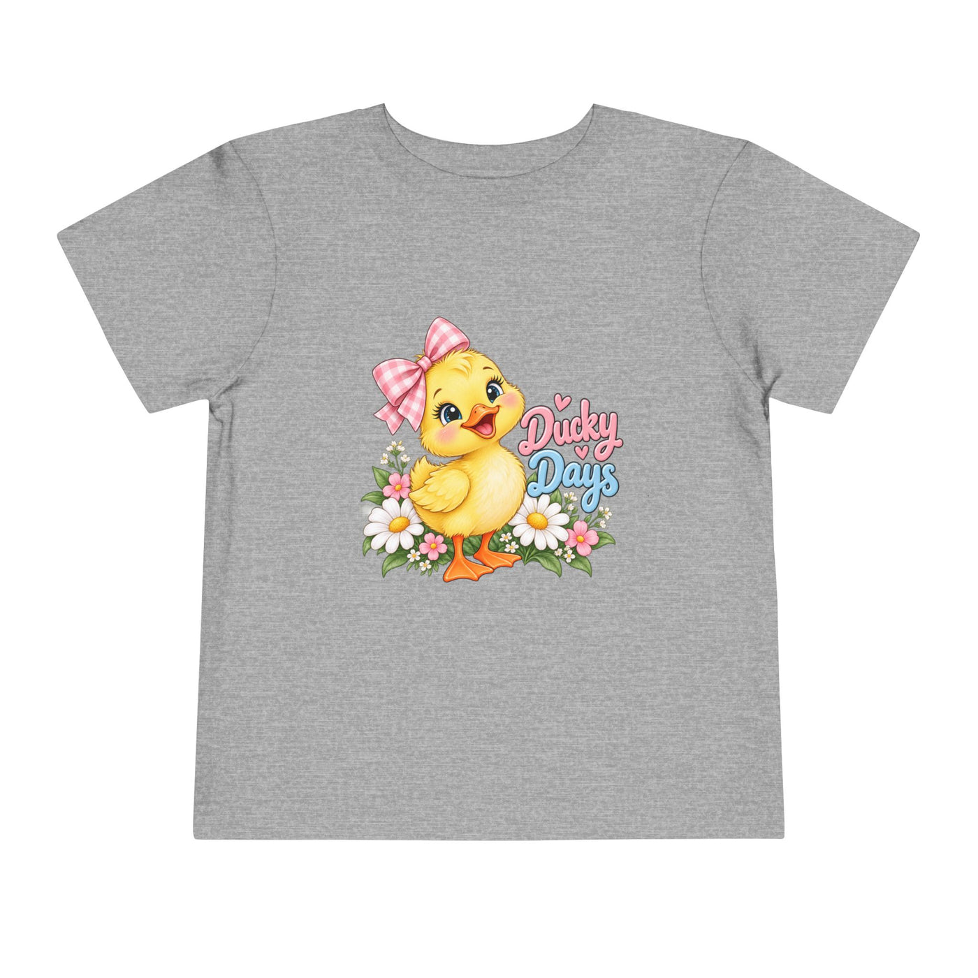 Toddler Tee — "Ducky Days" Cute Duckling Floral Baby Shirt