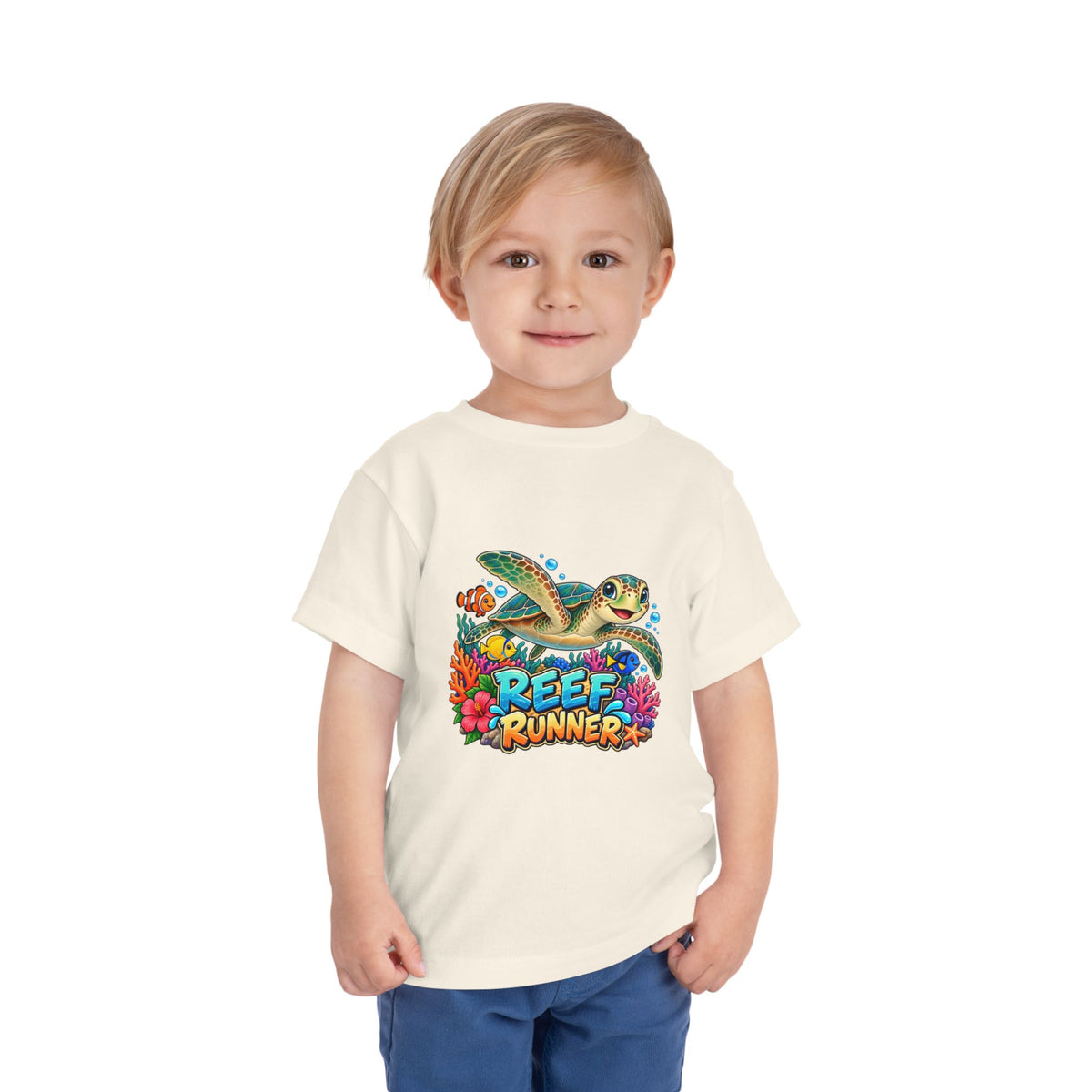 Reef Runner Toddler Tee — Sea Turtle Graphic Shirt for Kids