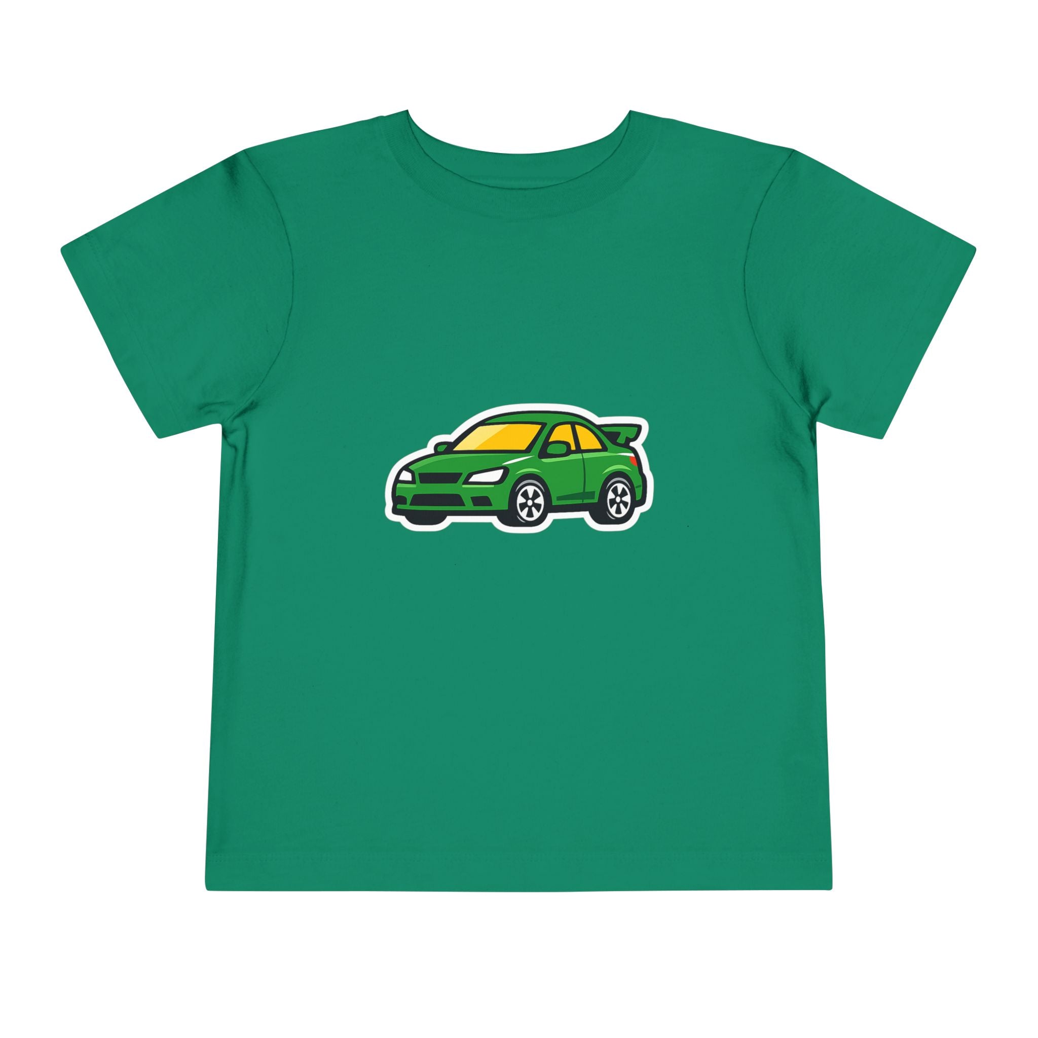 Toddler Tee — Green Race Car Graphic