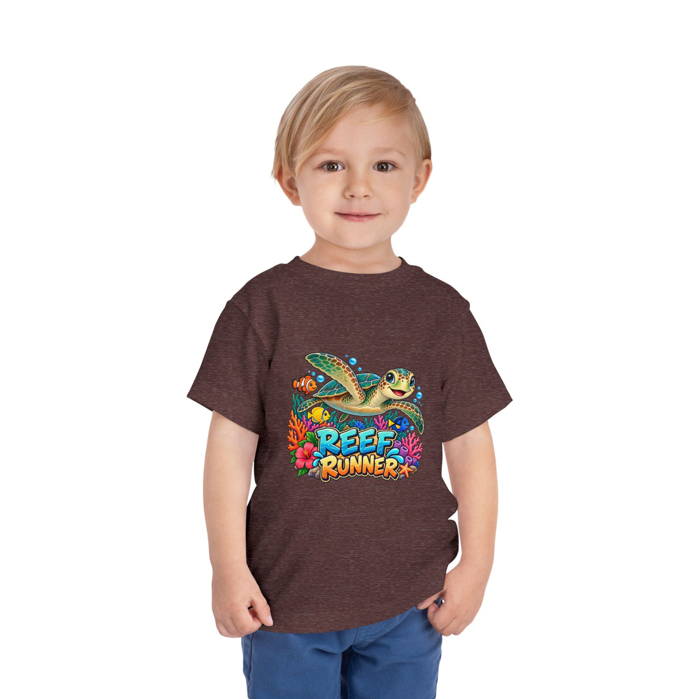 Reef Runner Toddler Tee — Sea Turtle Graphic Shirt for Kids