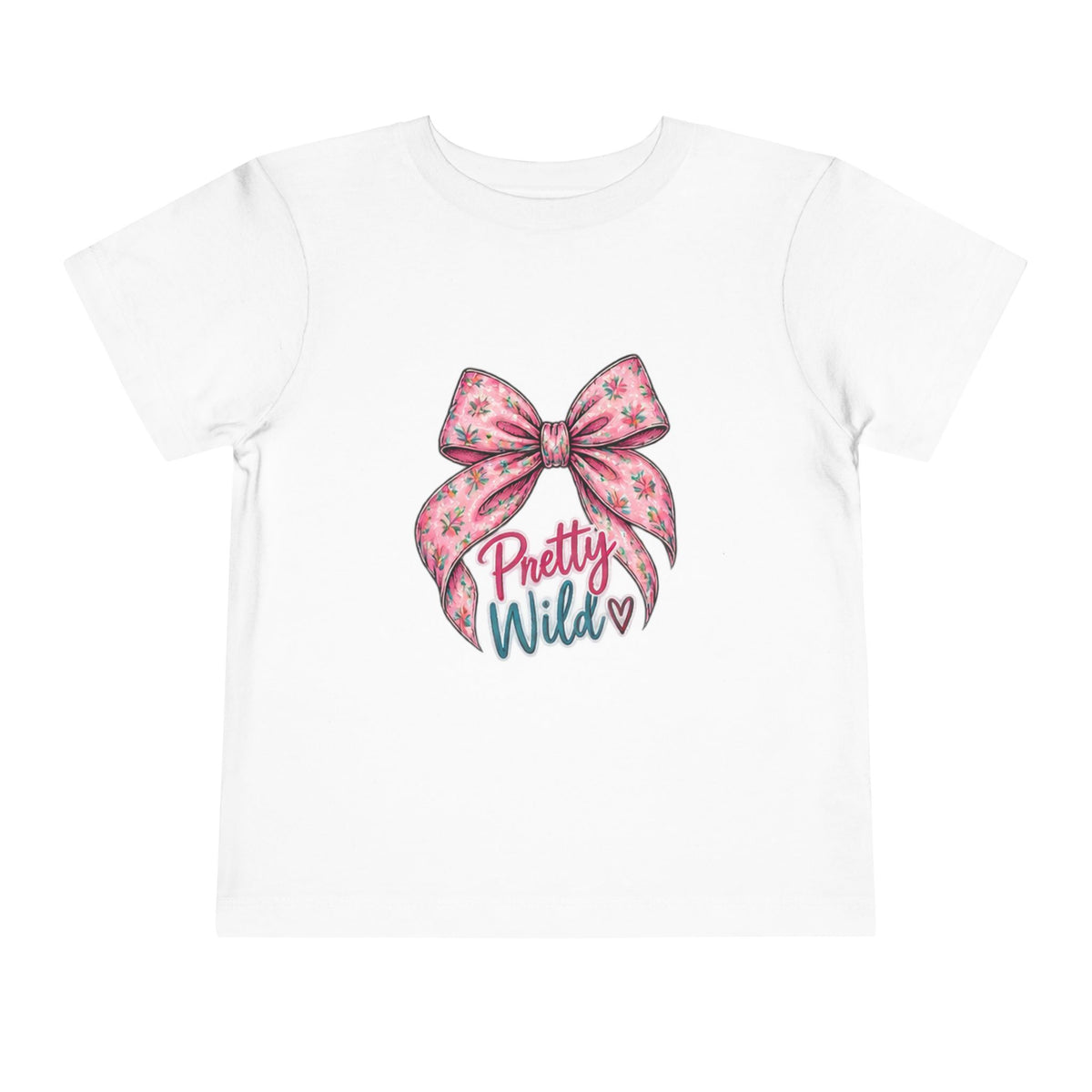 Toddler Tee — Pretty Wild Pink Bow Graphic