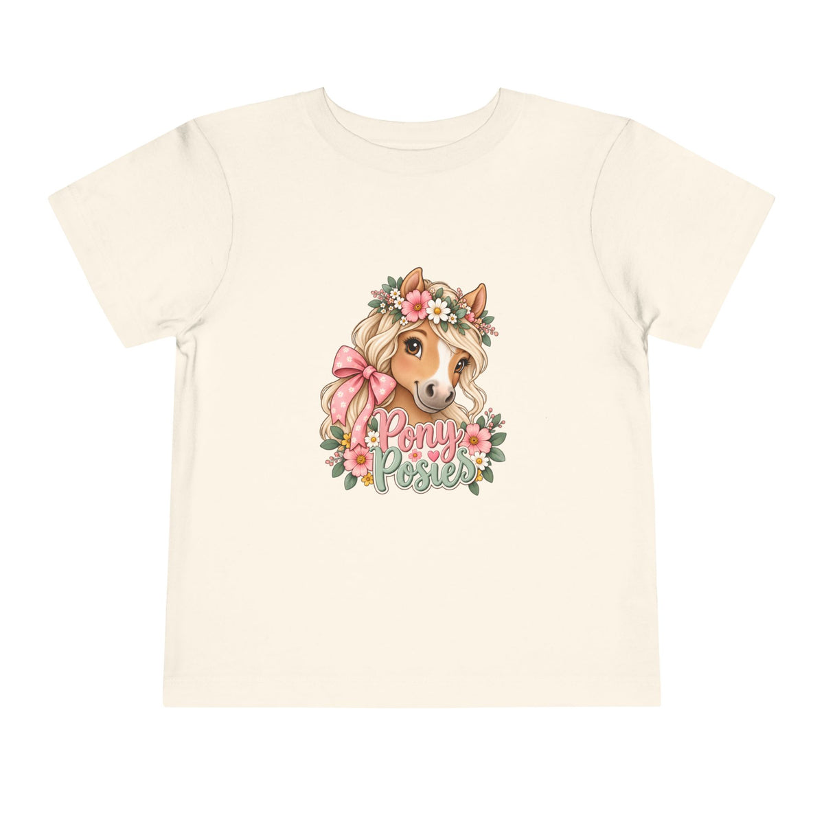 Toddler Tee — Floral Corgi "Pony Posse" Cute Dog Graphic