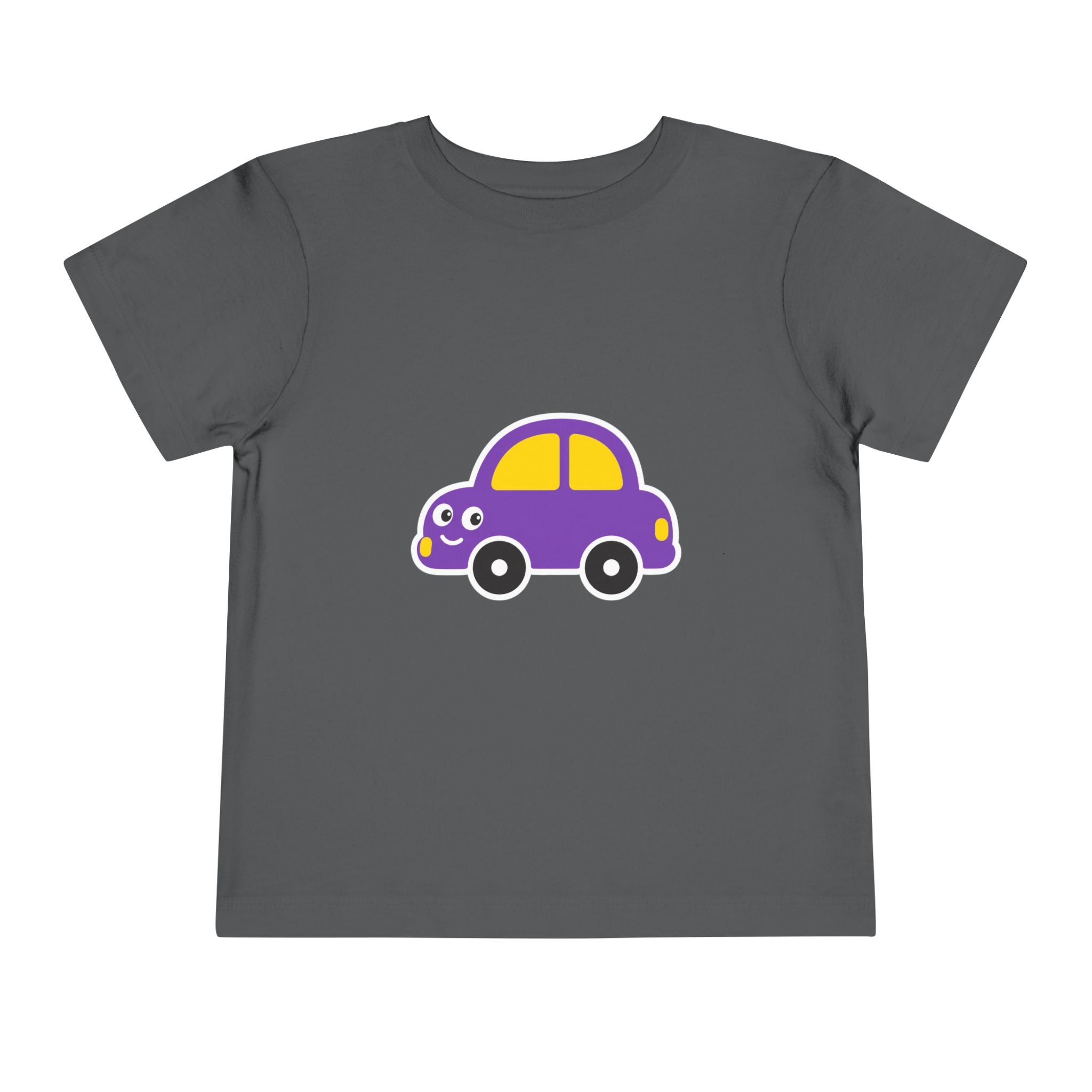 Toddler Tee — Cute Purple Cartoon Car Shirt for Kids