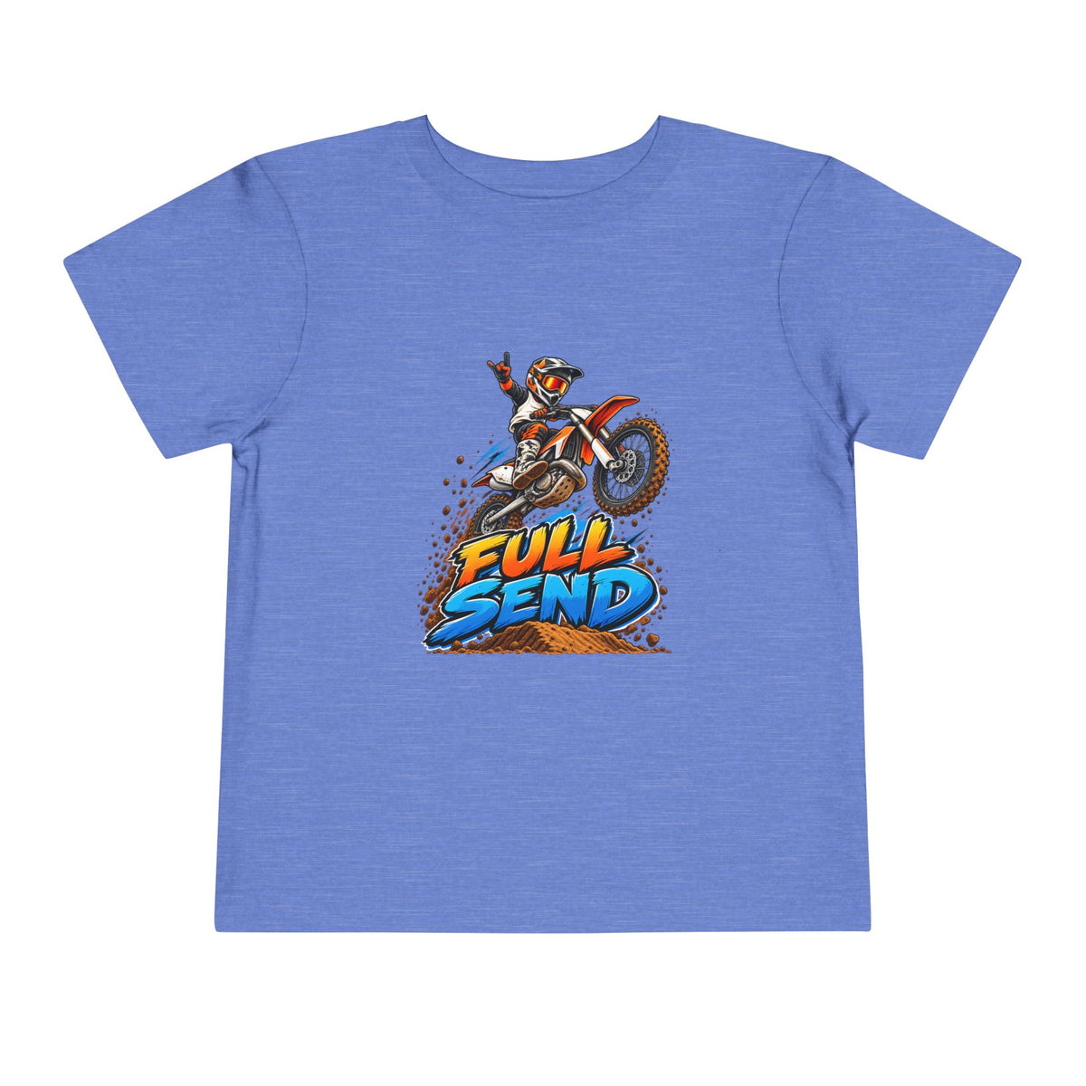 Toddler Tee — "Full Send" Dirt Bike Graphic