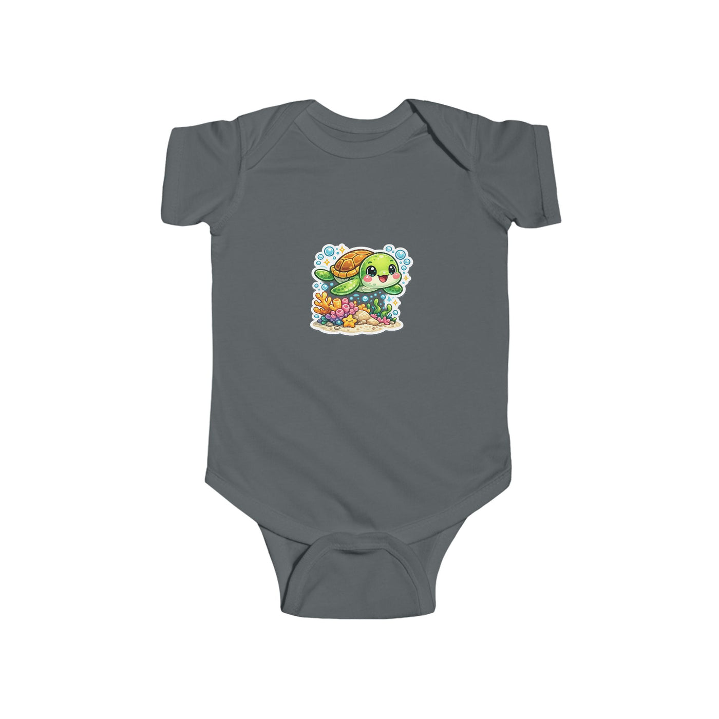 Baby Bodysuit – Cute Sea Turtle & Seashells Infant Onesie