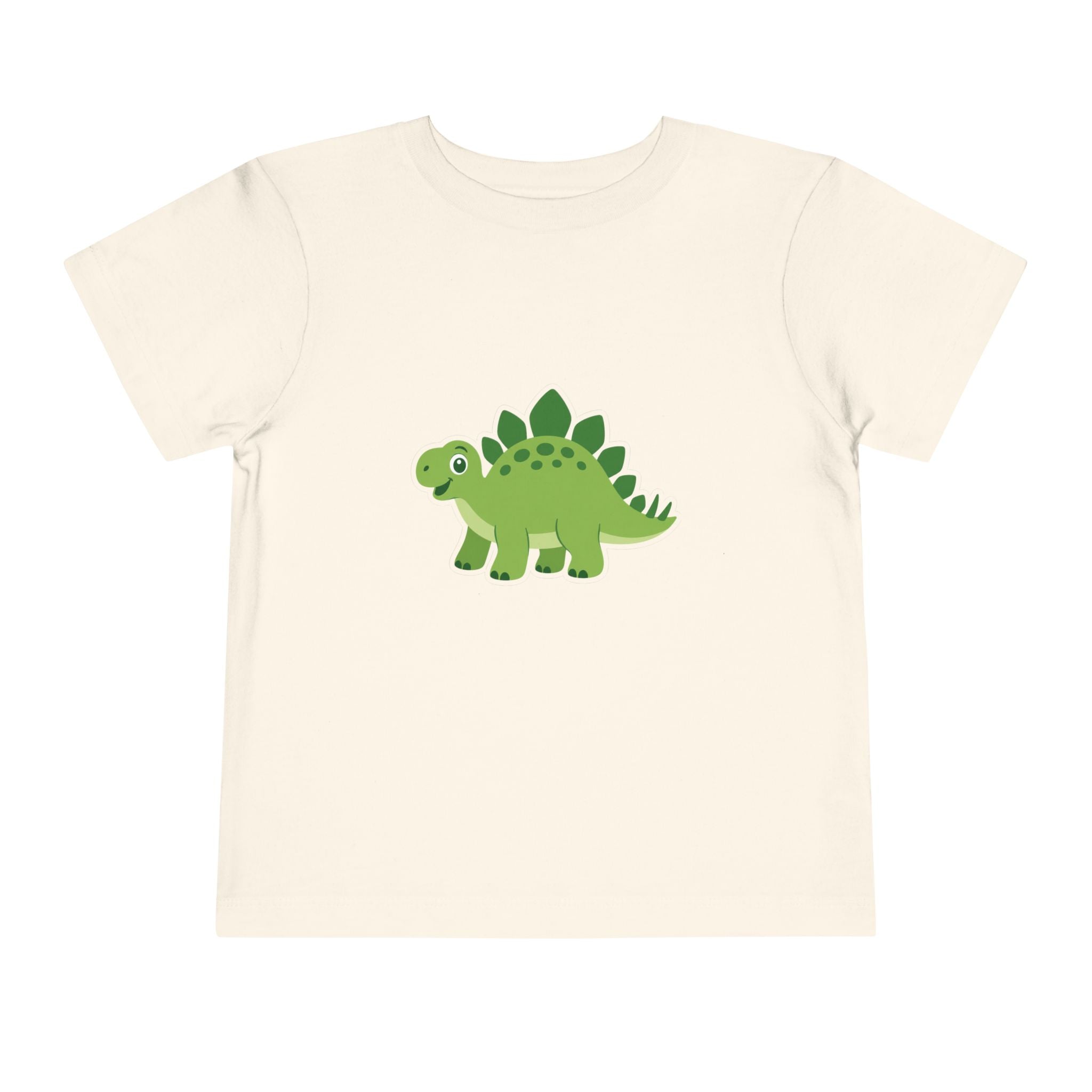 Cute Green Stegosaurus Toddler Tee – Dinosaur Short Sleeve Shirt for Kids