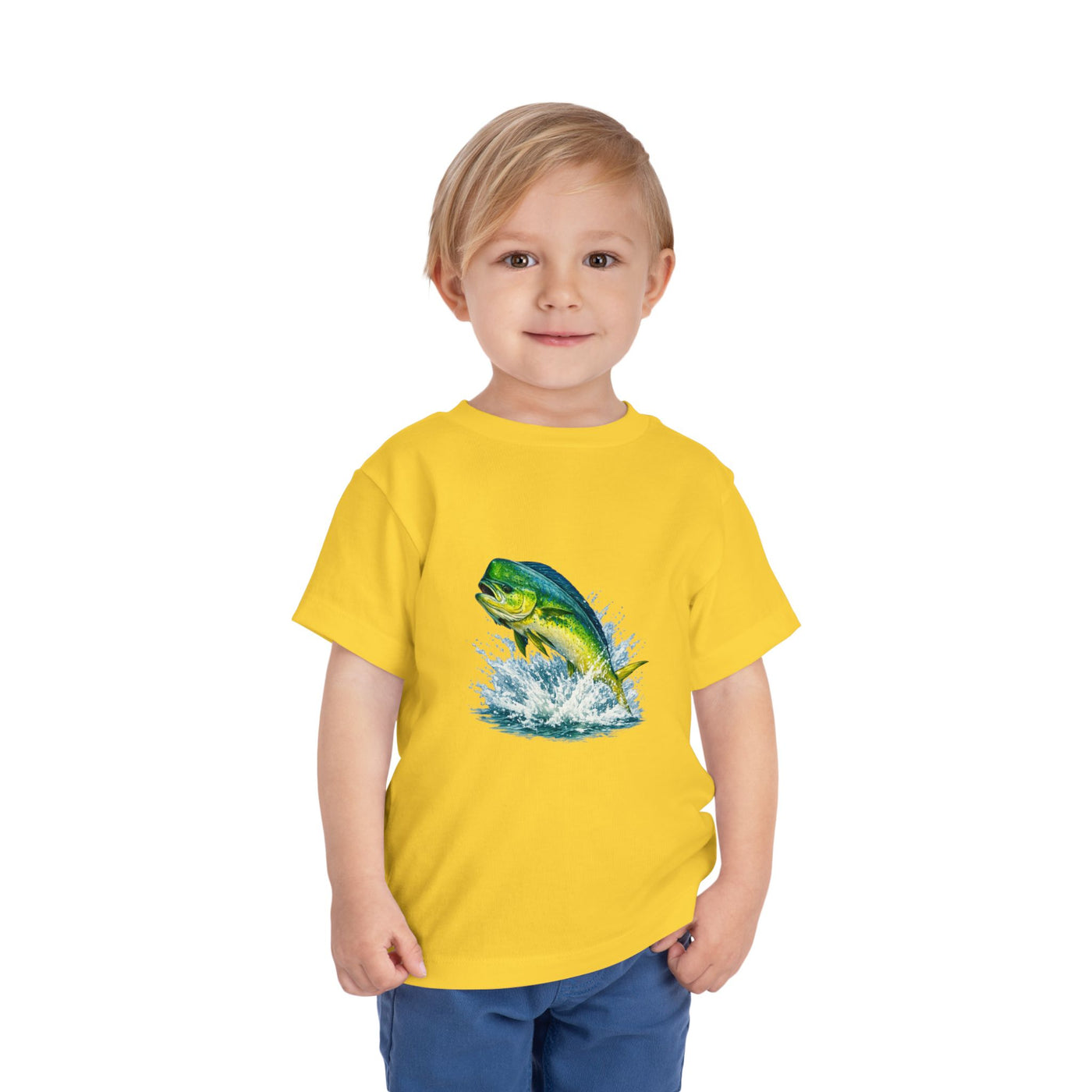 Toddler Tee — Colorful Leaping Mahi Mahi Fish Graphic