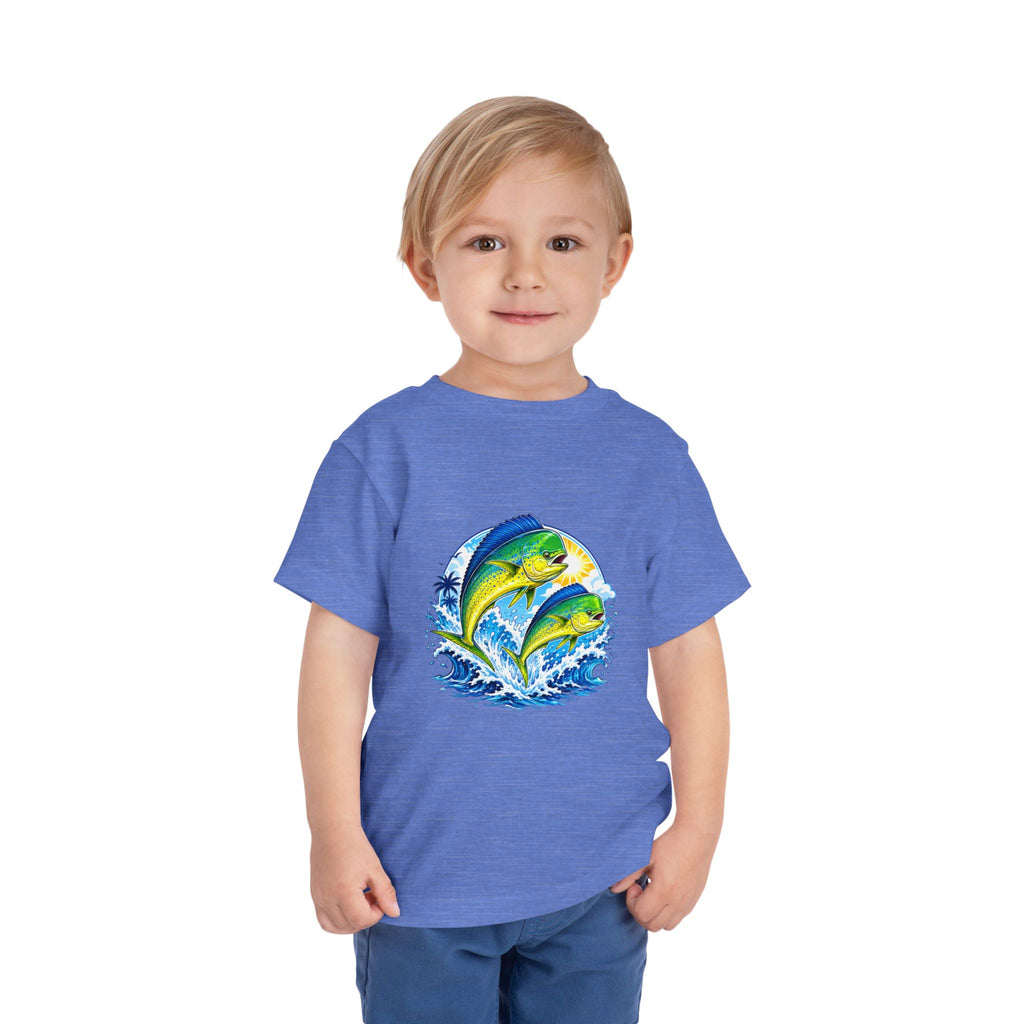 Toddler Tee — Colorful Mahi Mahi Fish Surf Ocean Graphic