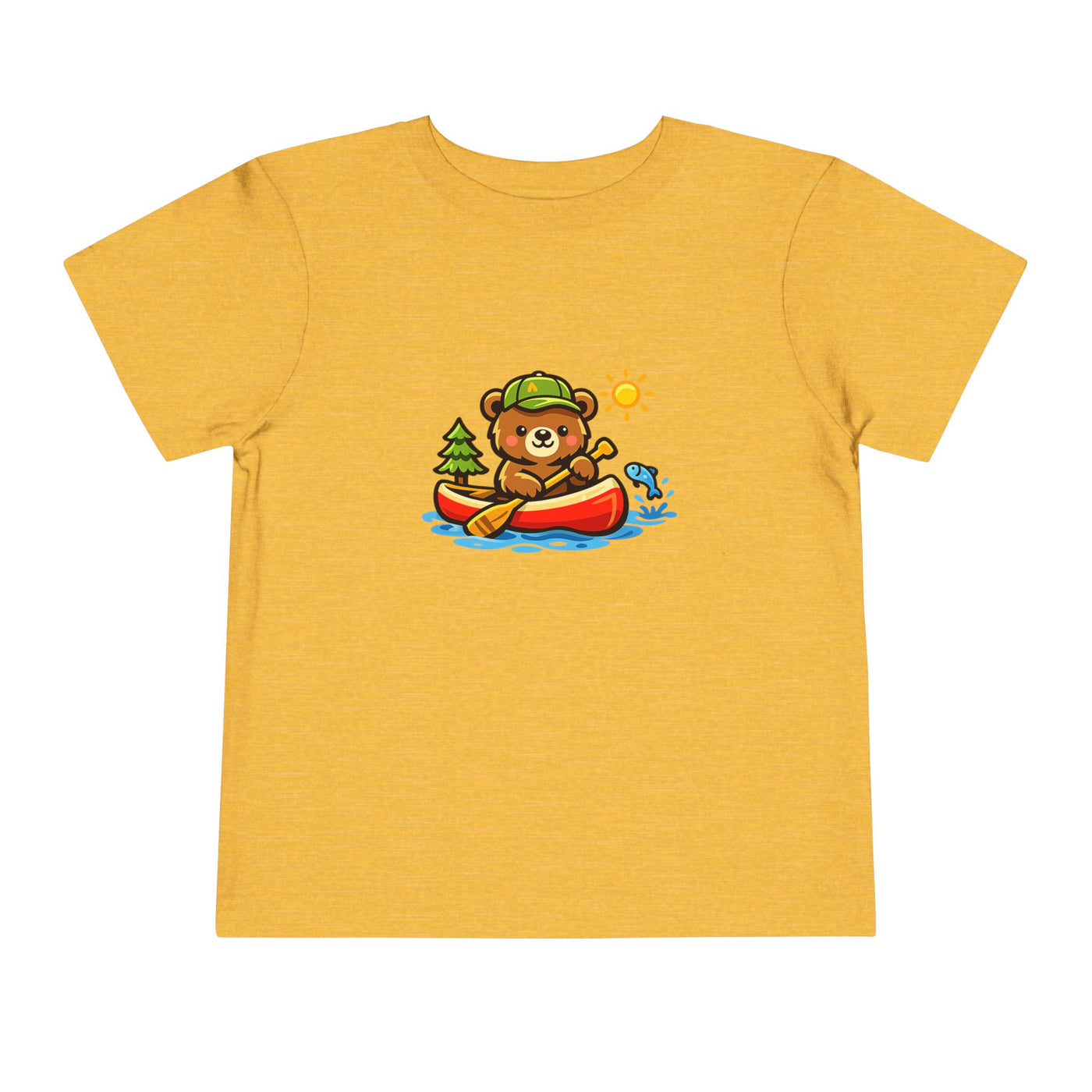 Toddler Tee — Cute Bear Canoeing Graphic Shirt | Kids Outdoor Adventure Top