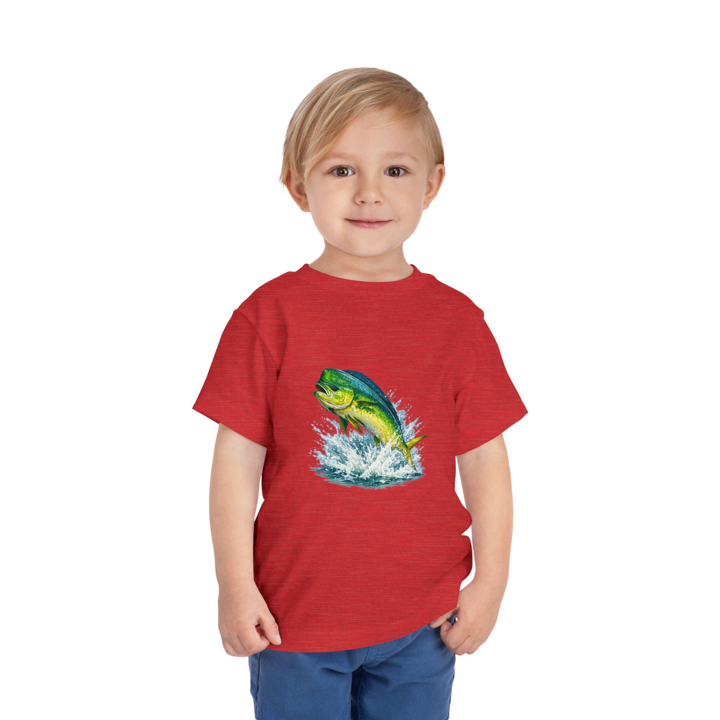 Toddler Tee — Colorful Leaping Mahi Mahi Fish Graphic