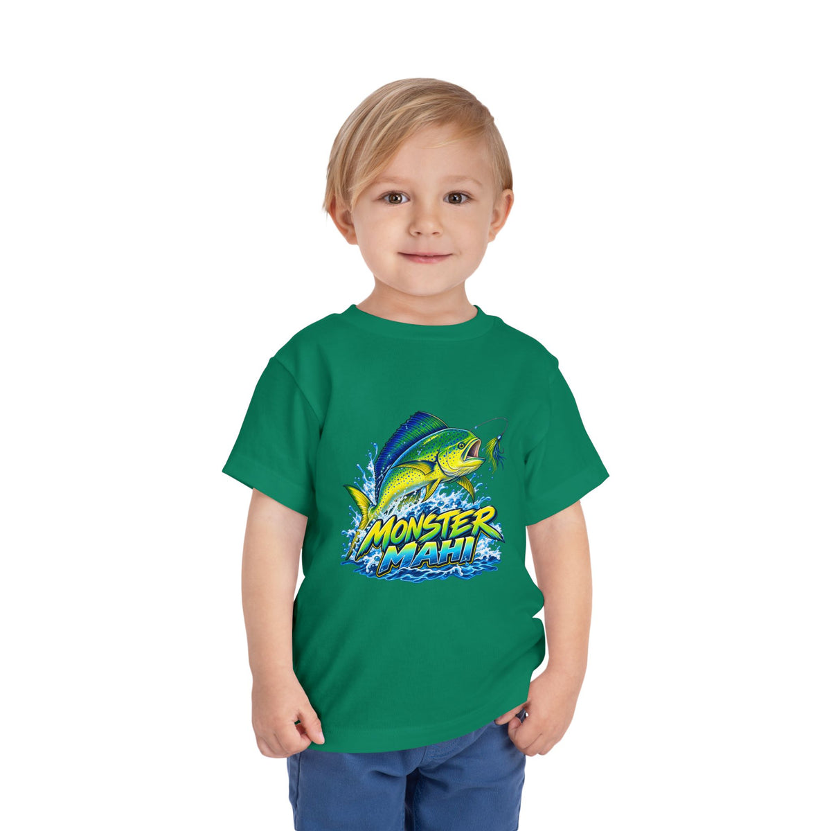 Toddler Tee — 'Monster Mahi' Fishing Graphic Kids Shirt