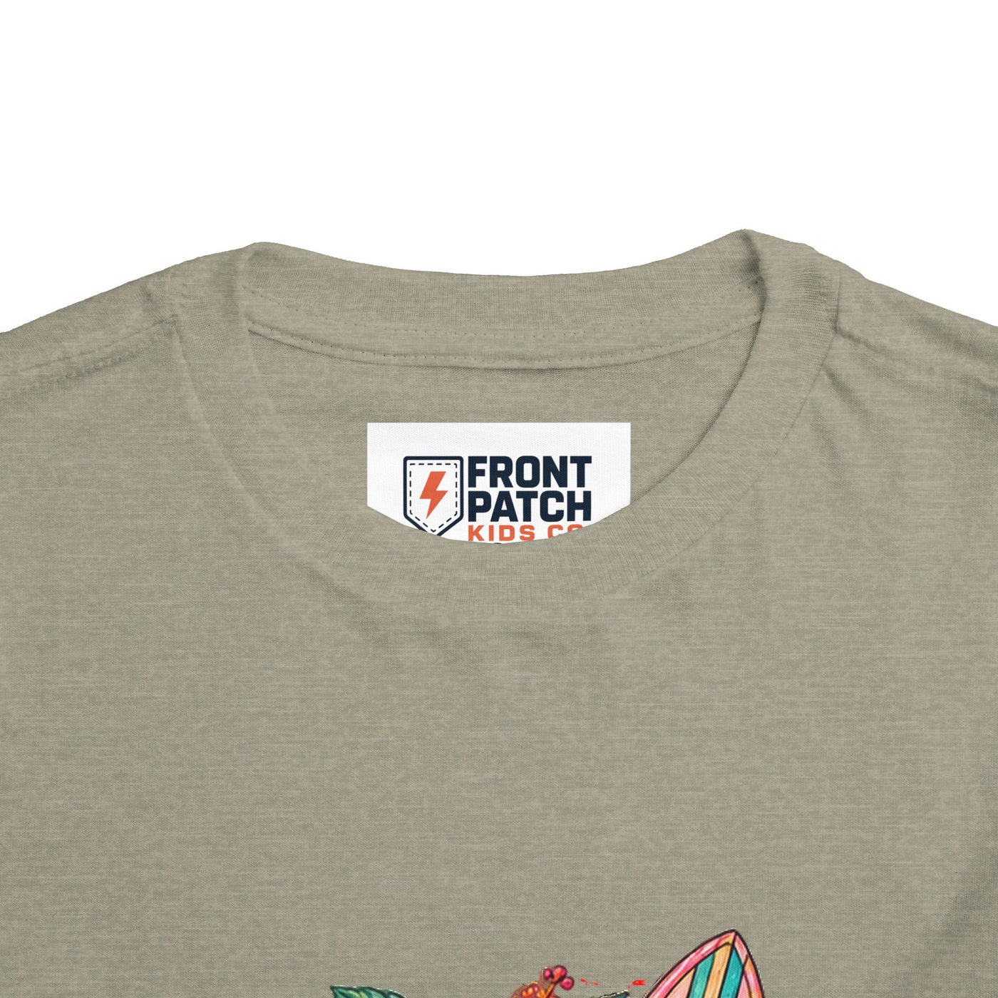 Toddler Tee — "Saltwater Girl" Surf & Hibiscus Beach Graphic
