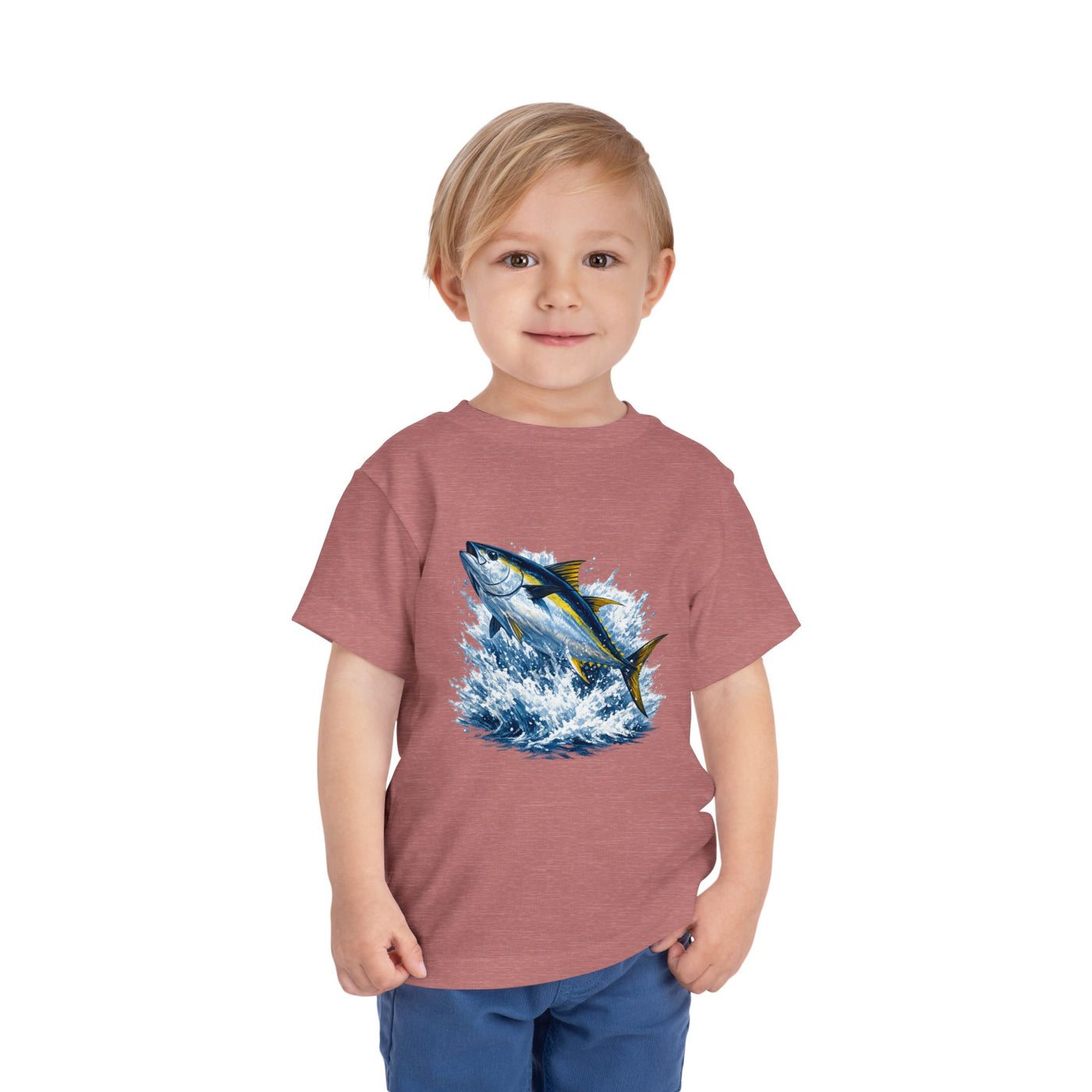 Toddler Tee — Leaping Yellowfin Tuna Splash Graphic